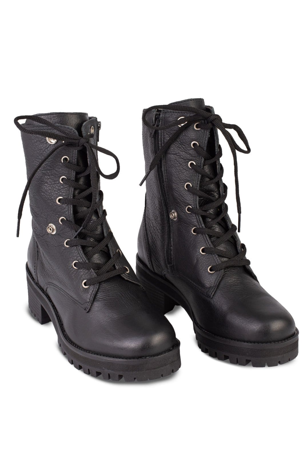 Vista 2 Coturno Andrea Vinci feminino de couro 6943 - Preta Andrea Vinci preto