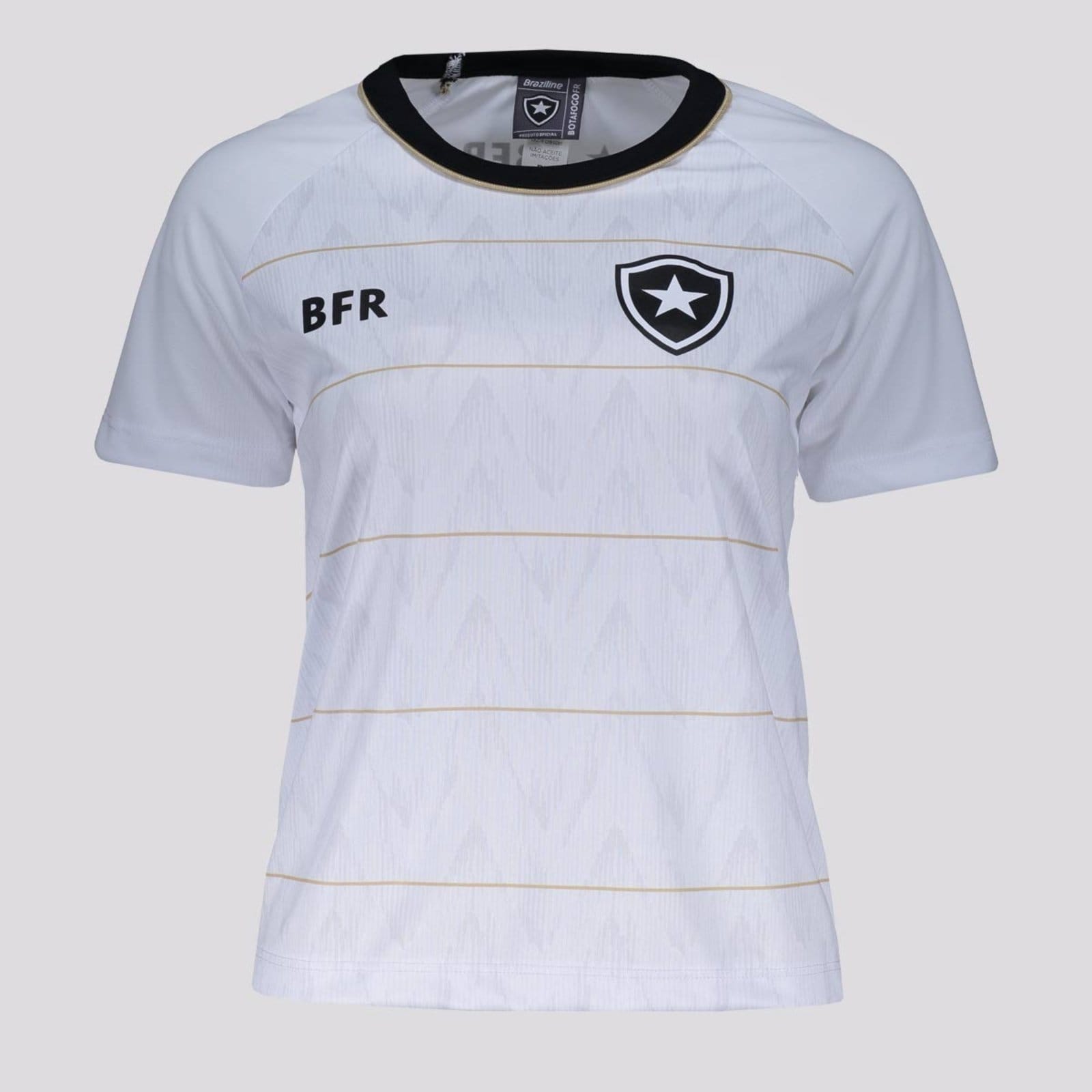 Vista principal Camisa Botafogo Bens Feminina Branca braziline branco