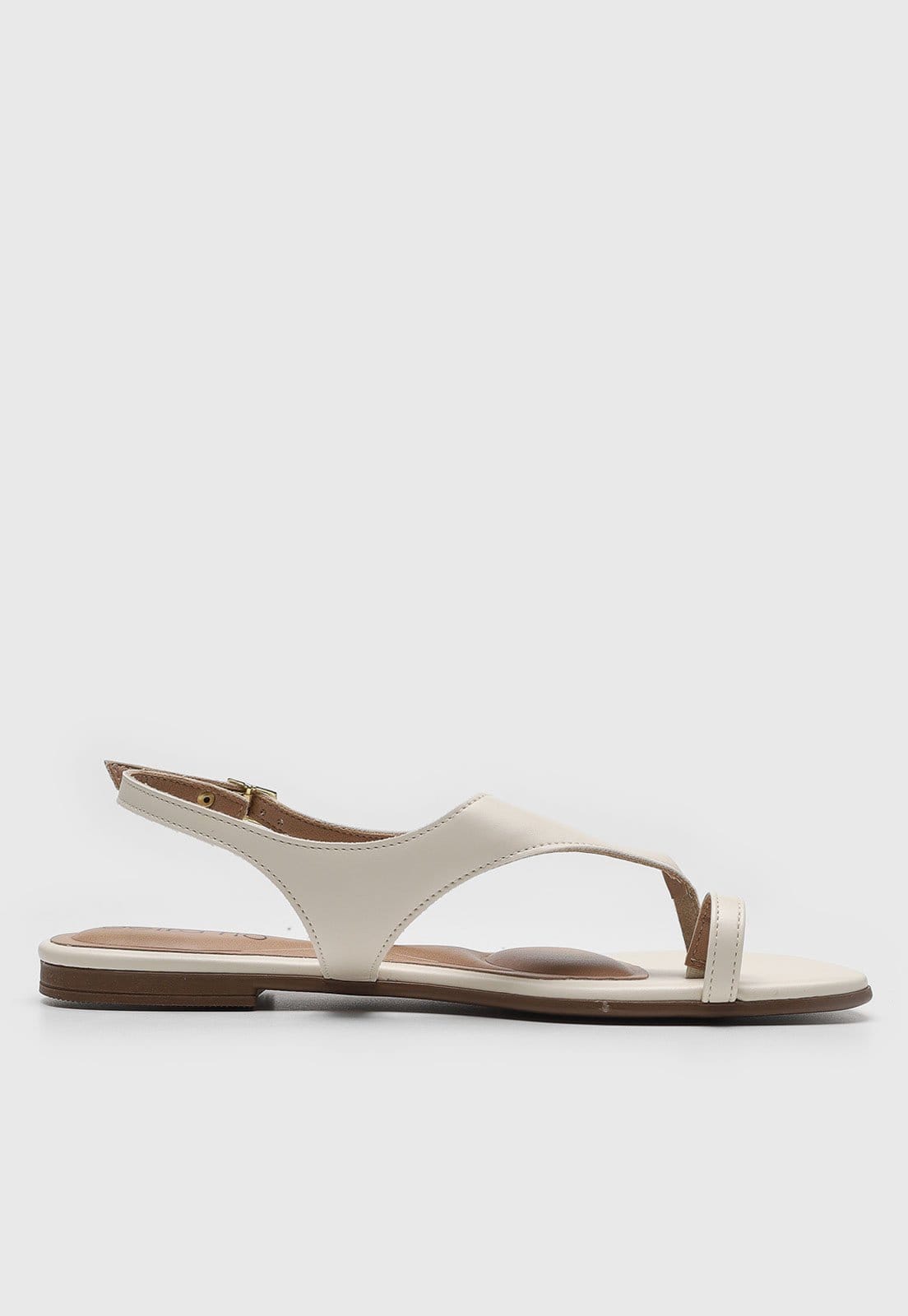 Vista 2 Rasteira Fechada Feminina Beira Rio Ponta Quadrada Off-White BEIRA RIO off-white white