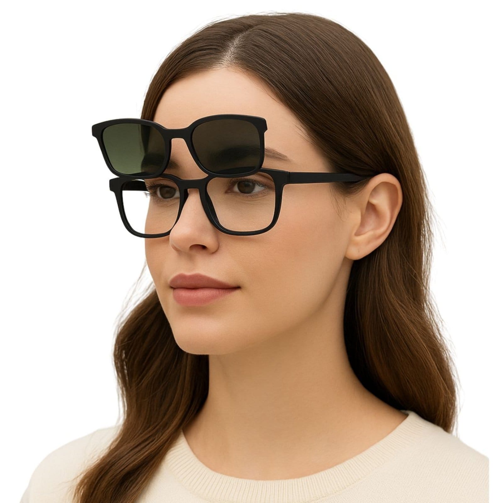 Vista 2 Óculos Clip-On 5 em 1 Lentes Magnéticas UV400 Premium FMF preto