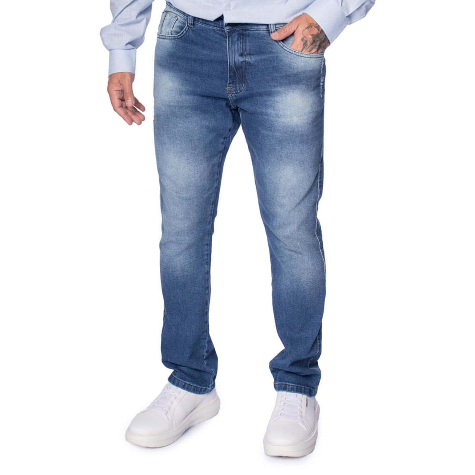 Calça Jeans Masculina Gangster Reta