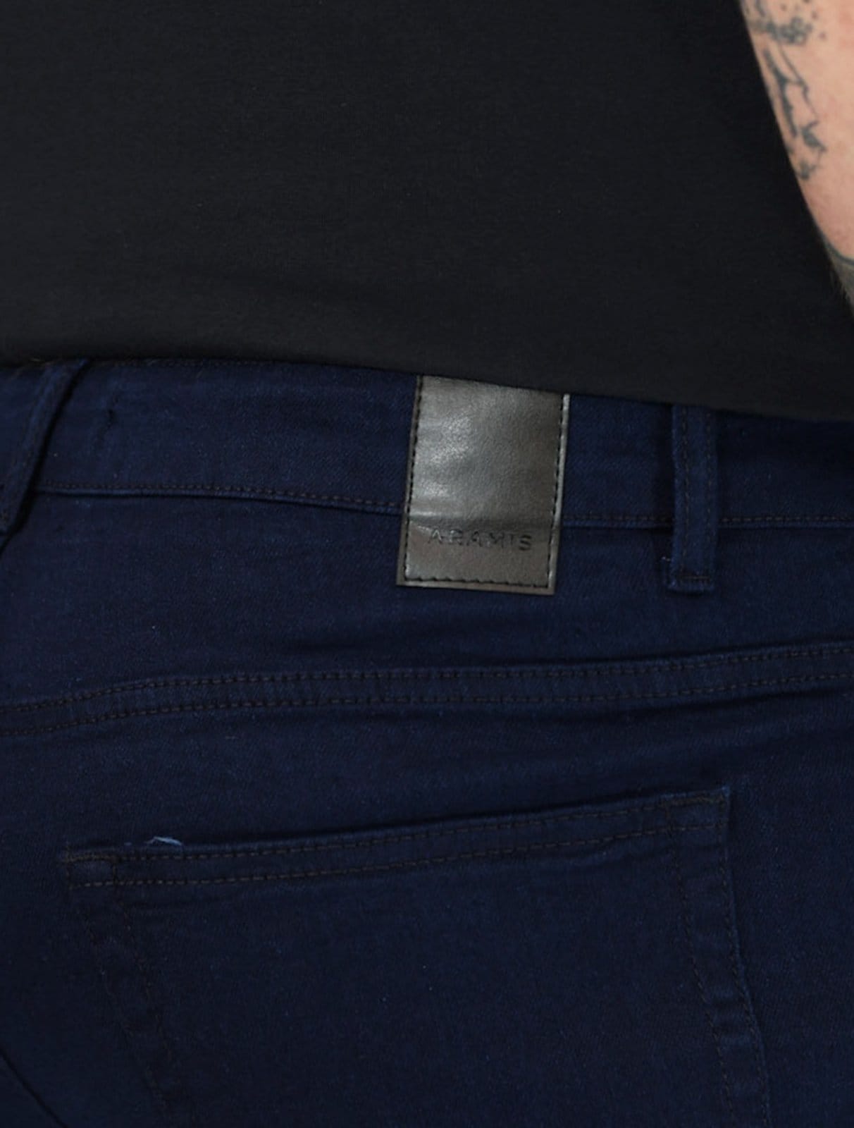 Vista 2 Calça Aramis Masculina Slim Blue Kombat Escuro Aramis azul blue