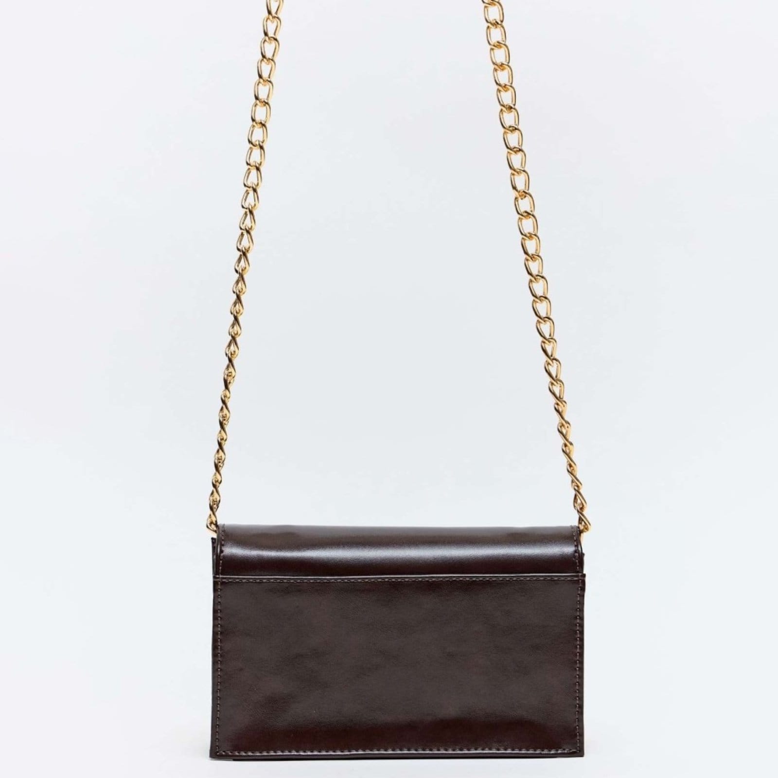 Vista 2 Bolsa Crossbody Lança Perfume Chain Ve26 Feminino Lança Perfume marrom