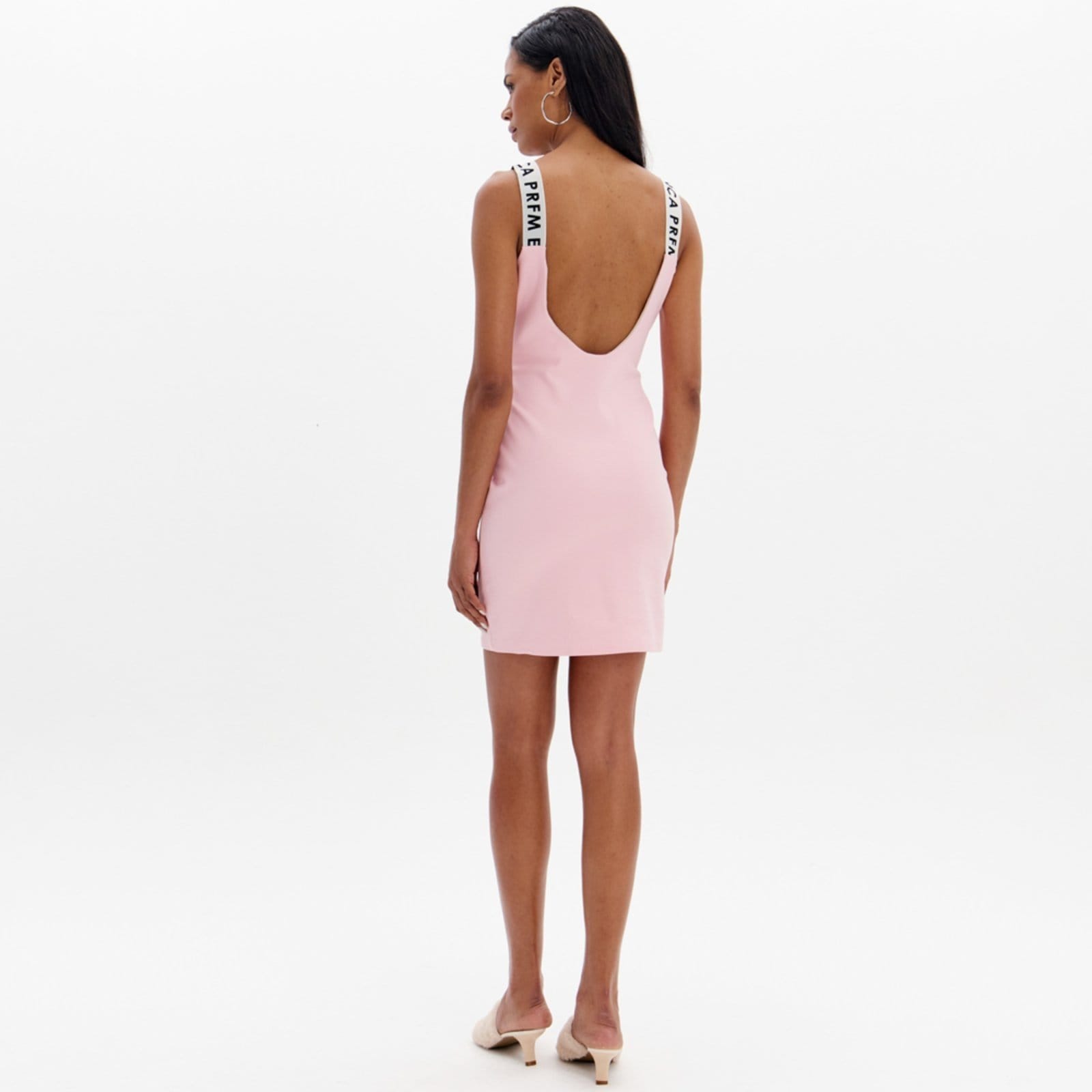 Vista 2 Vestido Curto Easy Lança Perfume Alças Ou25 Feminino Easy Lança perfume rosa