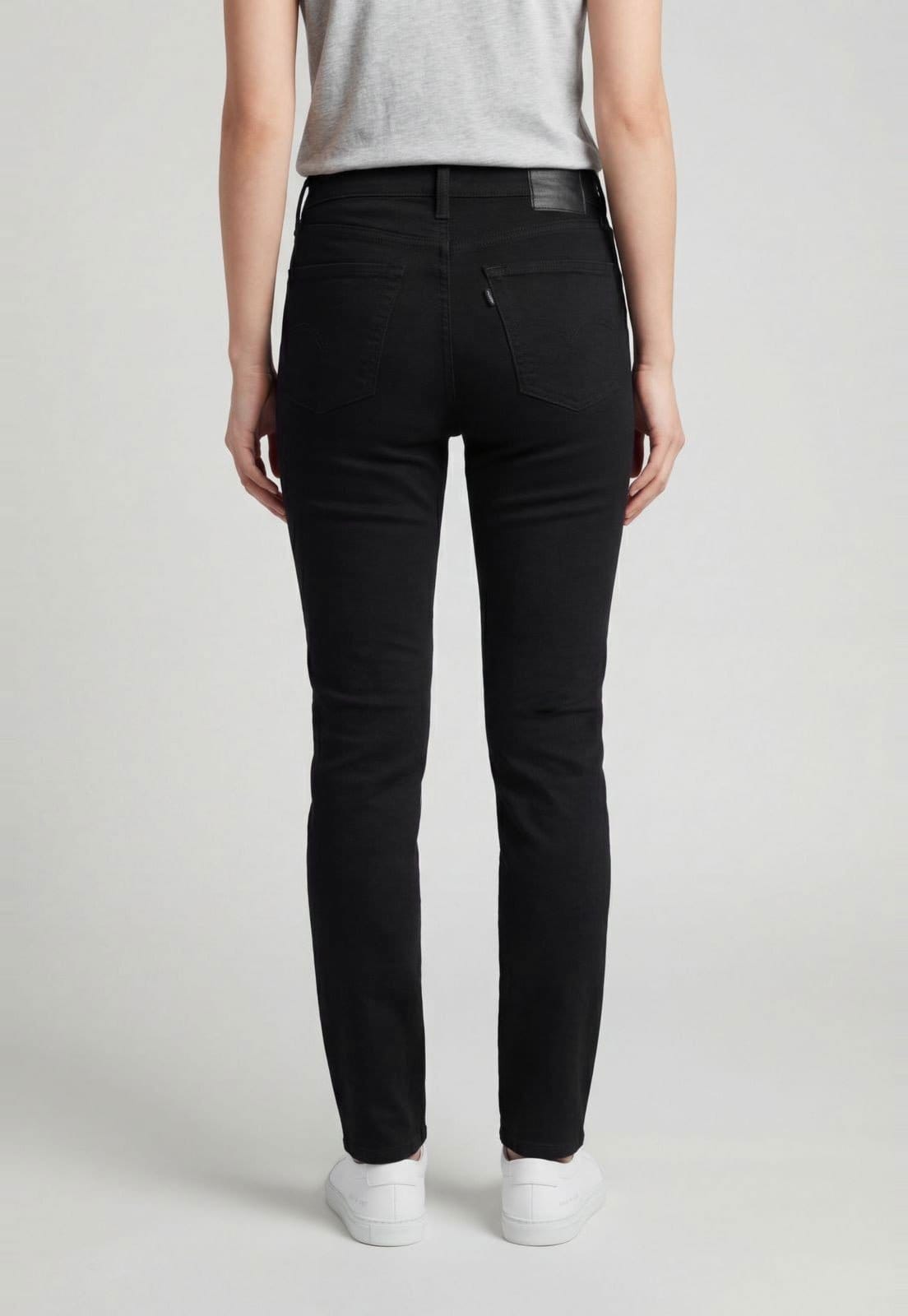 Vista 2 Calça Feminina Levis 724 High Rise Straight Preta Levis preto