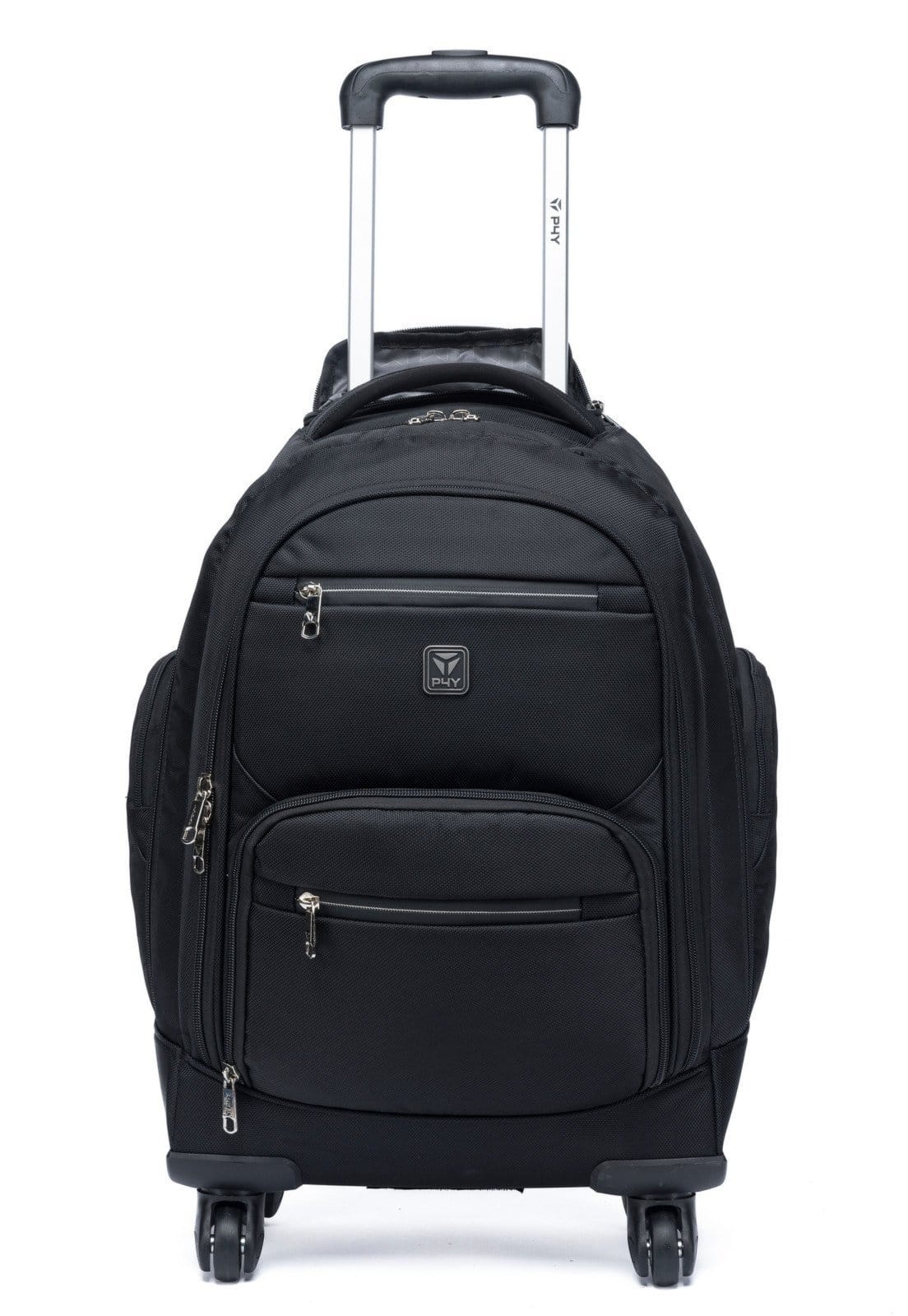 Vista principal Mochila Executiva Rodinhas 360° Notebook Trabalho Espaçosa Escolar Reforçada Perfect For You preto