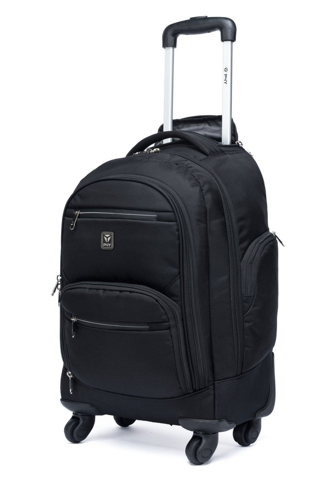 Vista 2 Mochila Executiva Rodinhas 360° Notebook Trabalho Espaçosa Escolar Reforçada Perfect For You preto