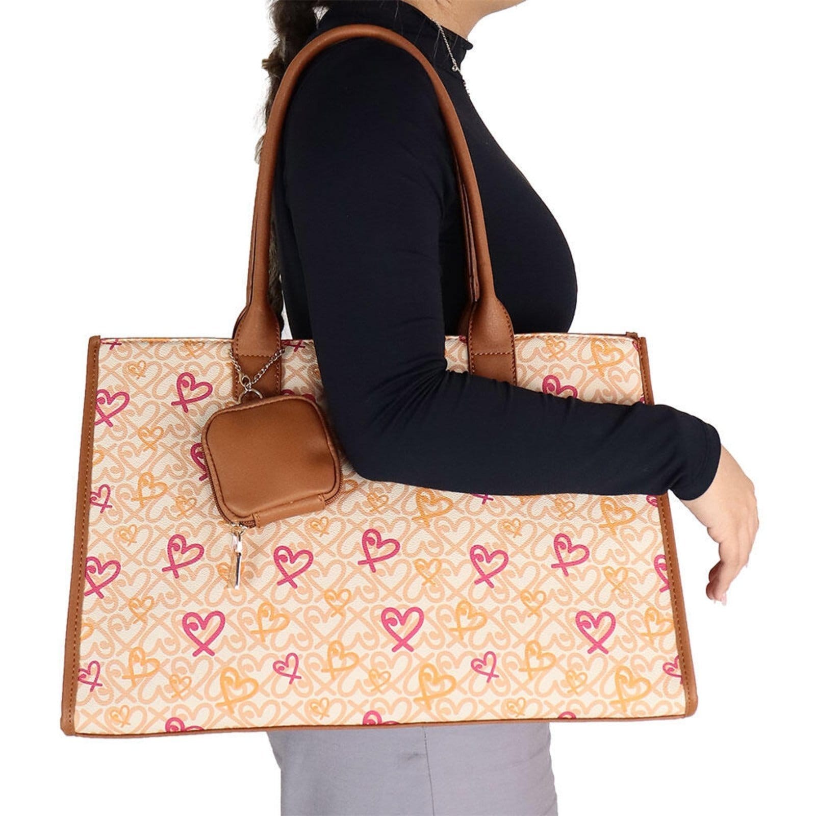 Vista 2 Bolsa Feminina Chenson Cg84988 1824988 Chenson bege