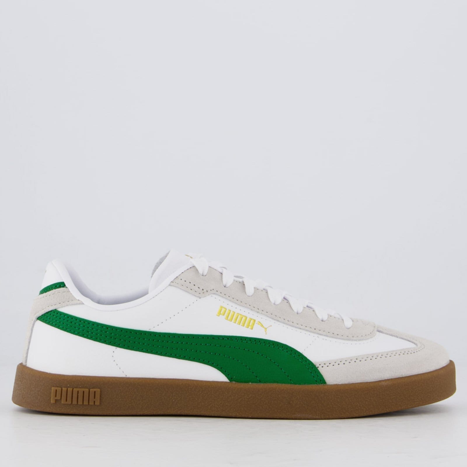 Vista principal Tênis Puma Club II Era Branco e Verde Puma branco verde