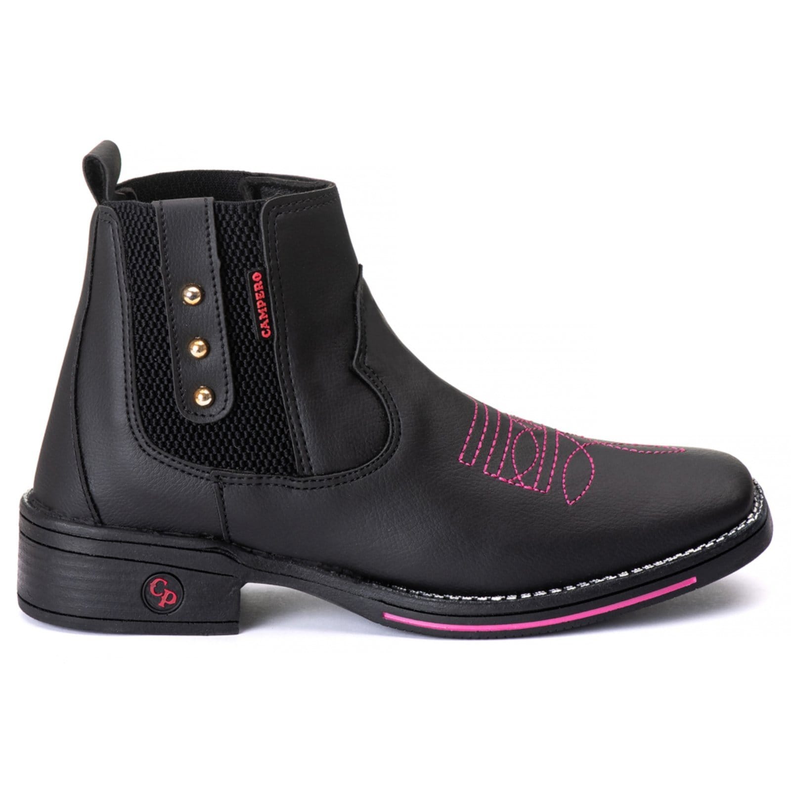 Vista principal Bota Botina Campero Cano Curto Campero preto