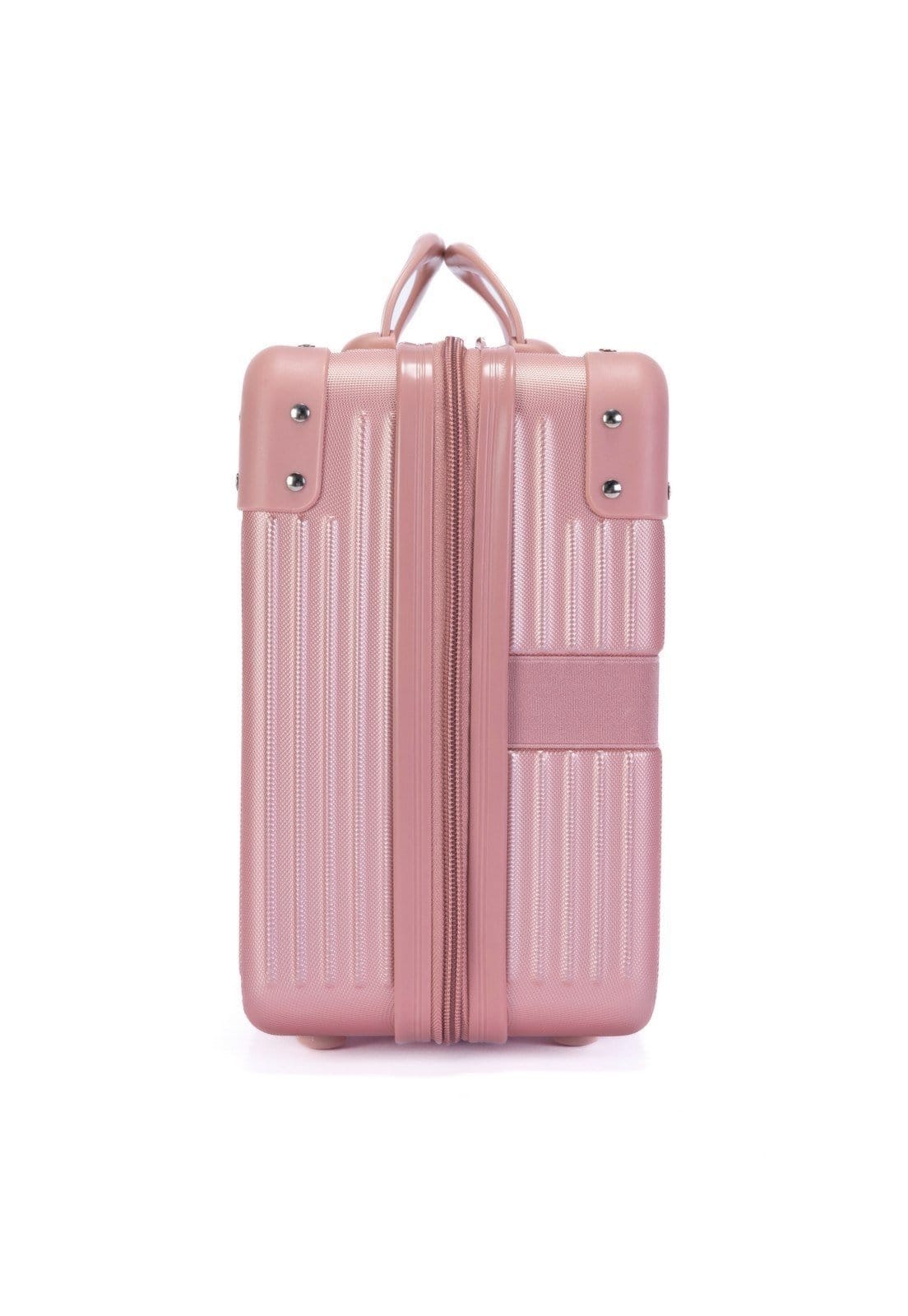 Vista 2 Frasqueira De Viagem Necessaire Mala De Mão Centurion Reforçada Em Abs Cor Frasqueira Bege Desenho Do Tecido Lisa Centurion rosa