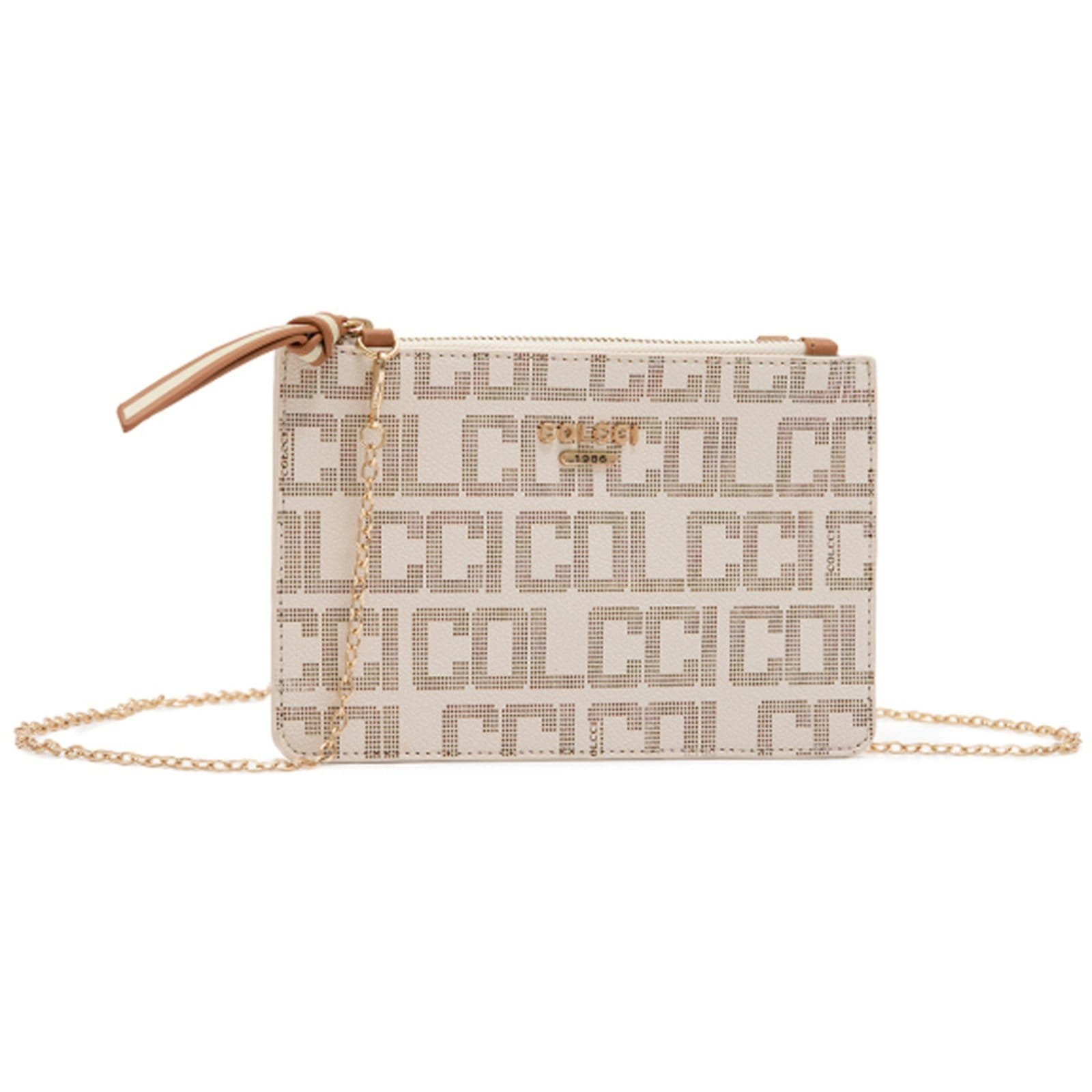 Vista 2 Bolsa Crossbody Colcci Monograma Pr25a Off White Feminino Colcci amarelo white