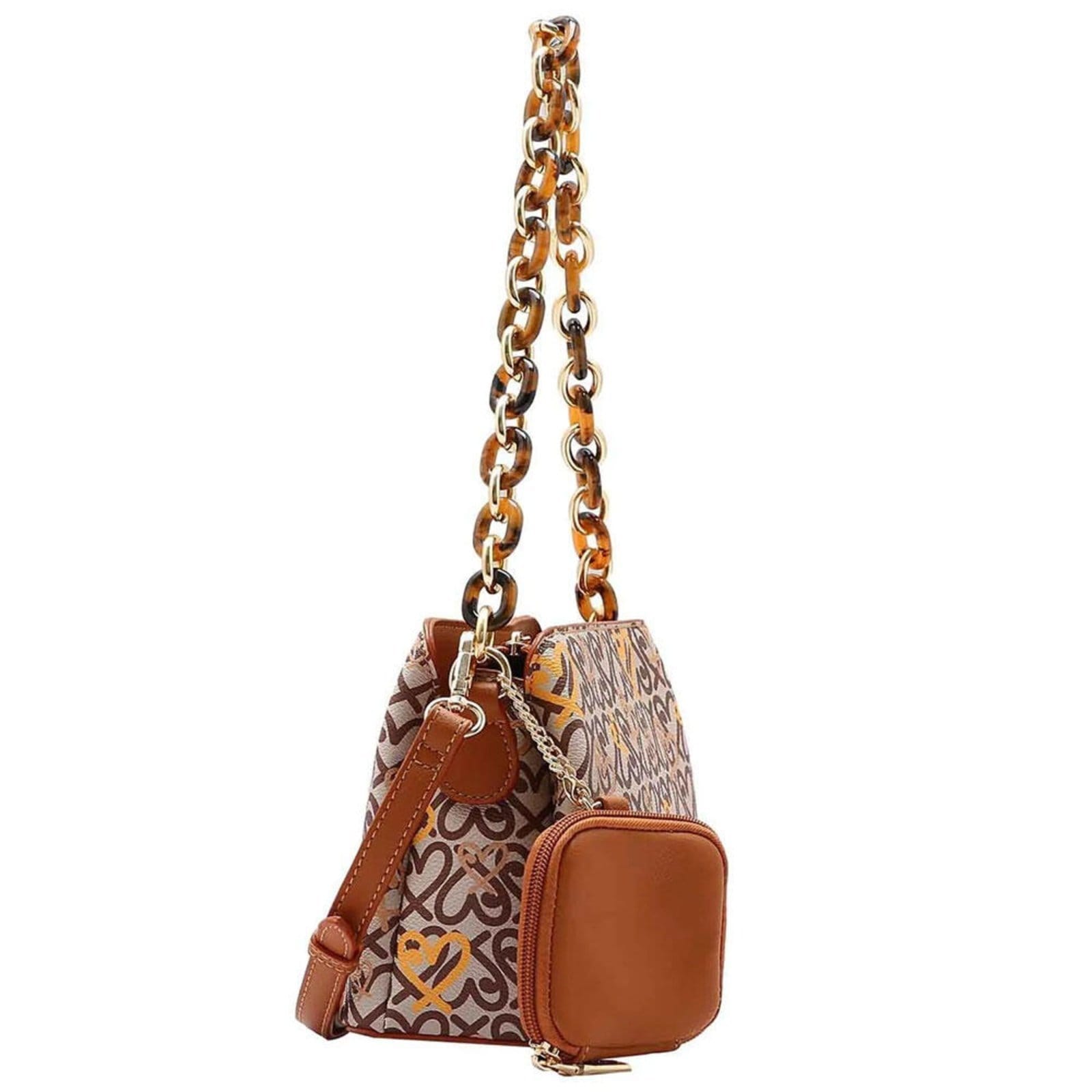 Vista 2 Bolsa Feminina Chenson Cg84990 1824990 Chenson café