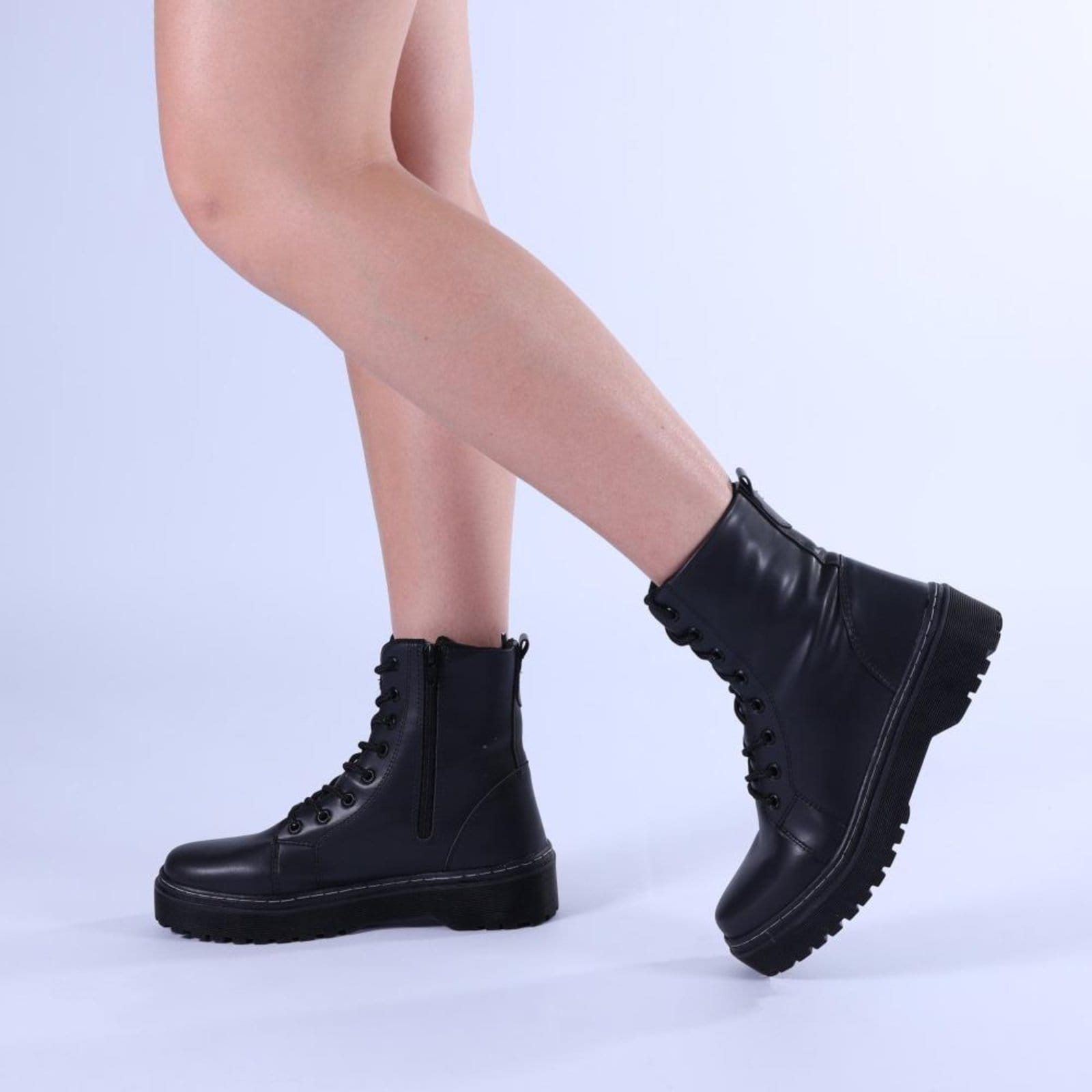 Vista 2 Bota Coturno Feminino Zariff 7000 Preto Zariff incolor