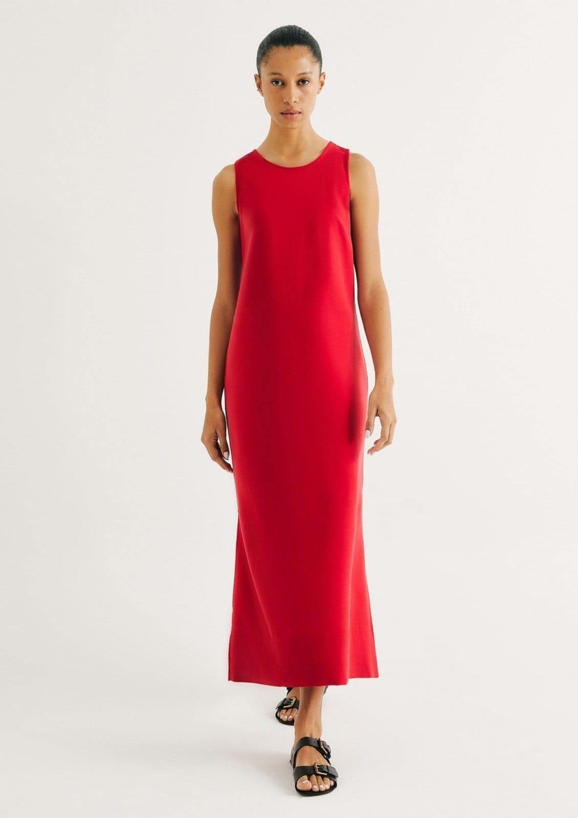 Vestido Midi Peach Touch Evasê