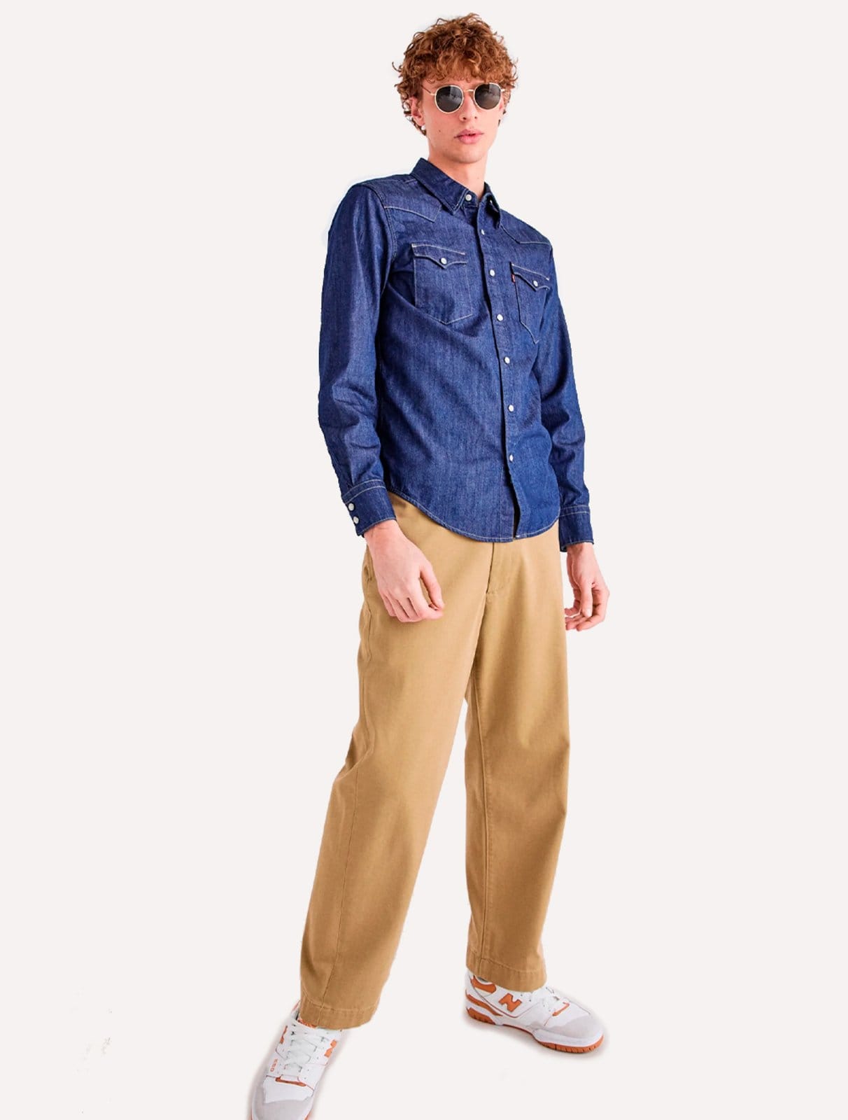 Vista 2 Camisa Levis Masculina Jeans Classic Western Standart édio Levis azul