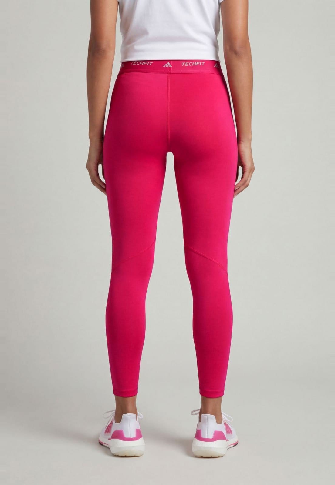 Vista 2 Calça Legging Feminina adidas Performance Techfit 7 8 adidas performance rosa