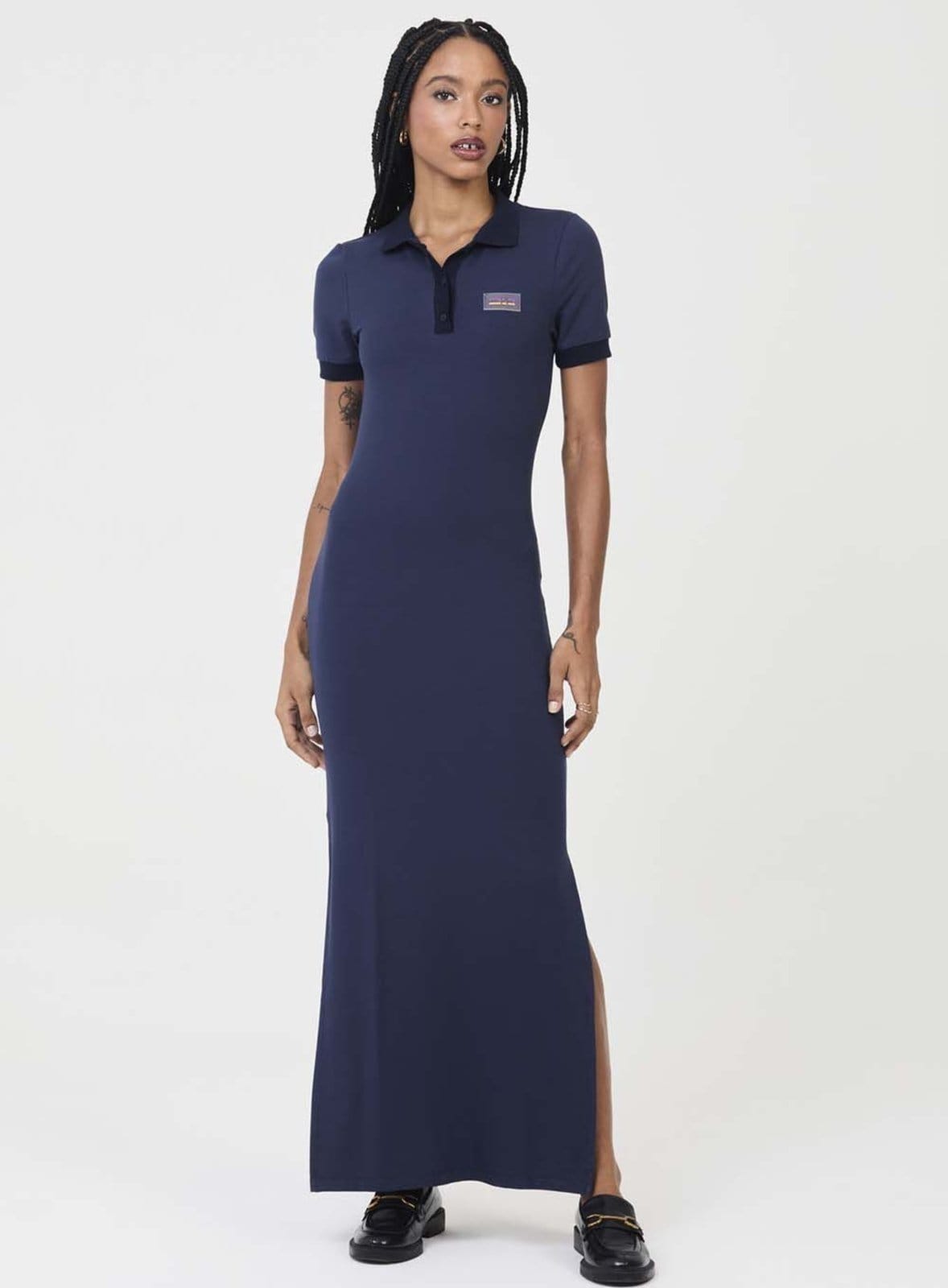 Vista principal Vestido Midi Slim Estilo Polo Colcci CLC Olympic Colcci CLC azul
