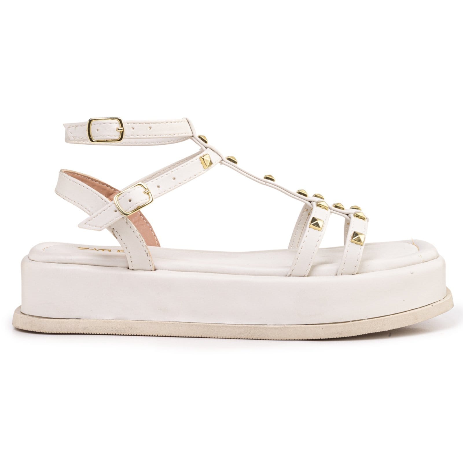 Vista principal Flatfomr gladiadora spikes Off White ZATURE STORES off-white white