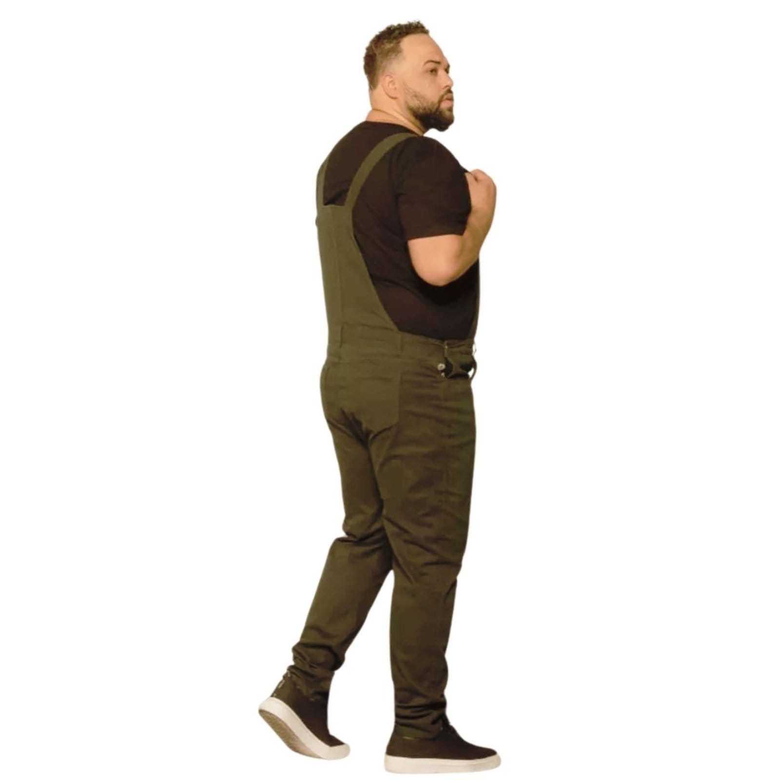 Vista 2 Macacão Masculino Plus Size Portugal Alleppo Jeans verde