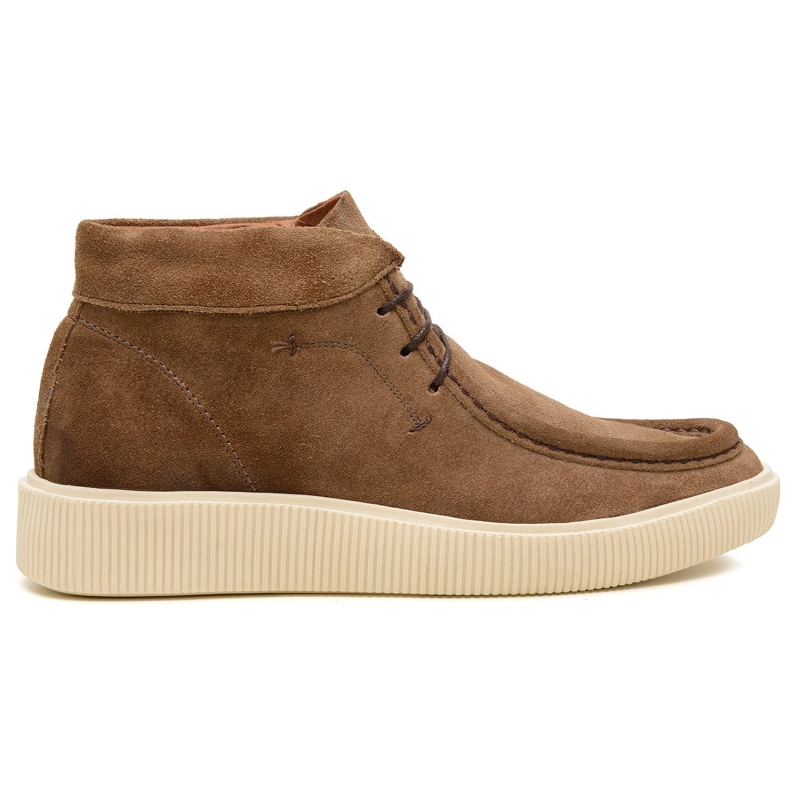 Vista 2 Sapato Casual Masculino Veritimo Bota Canadian Couro Casual Derby Mocassim Conforto Taupe Veritimo cáqui