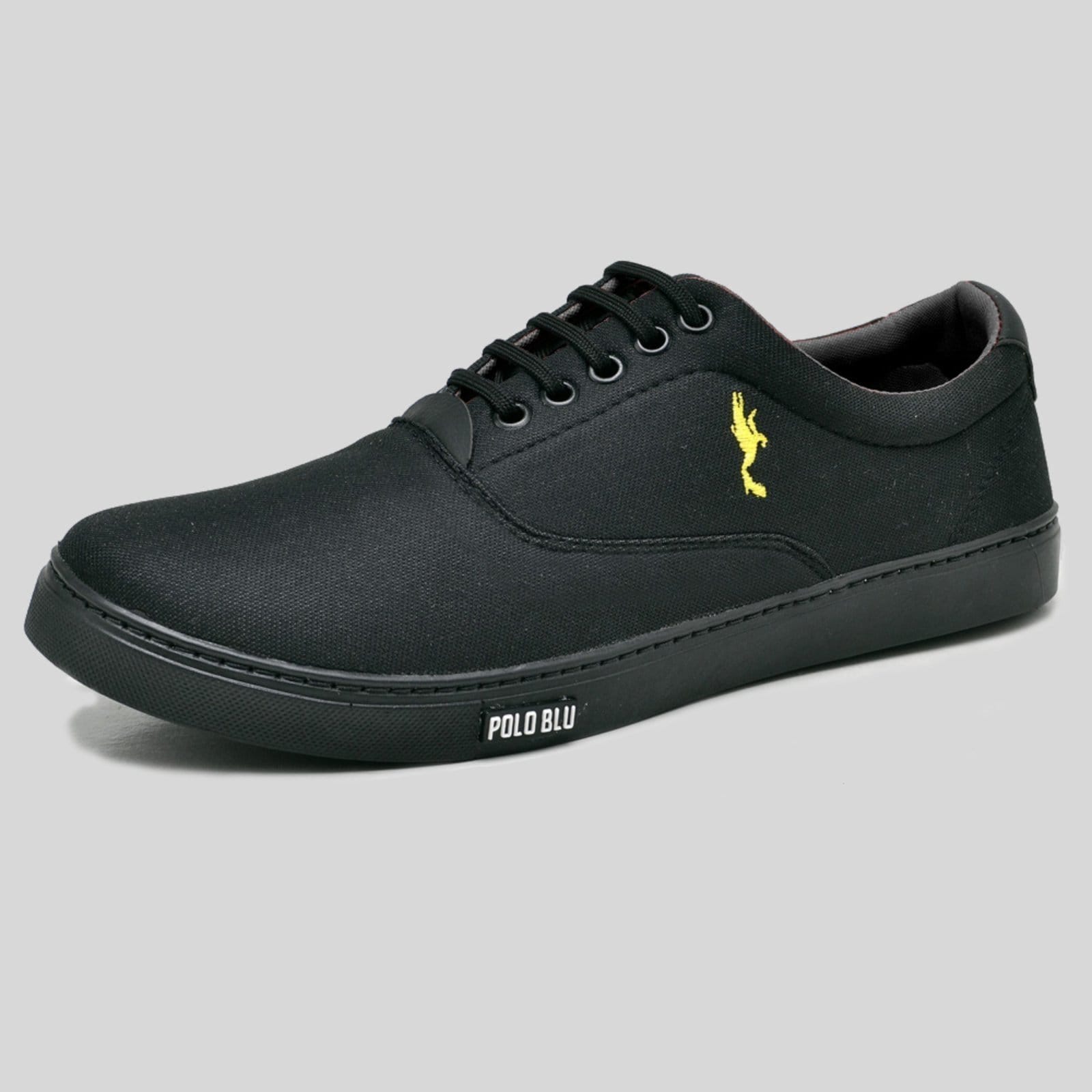 Vista 2 Sapatênis Casual Masculino Cano Baixo Polo Blu Solado Preto Polo Blu preto blu