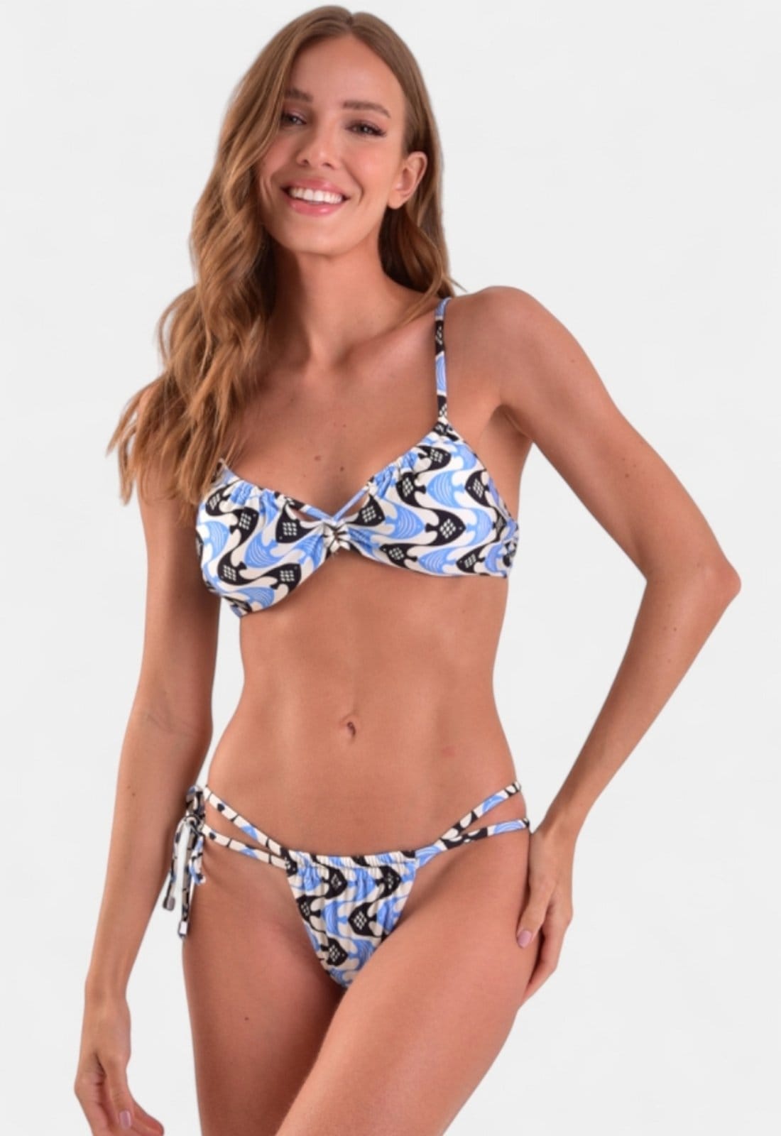 Biquíni Areia Branca Baly Frente Única Fish