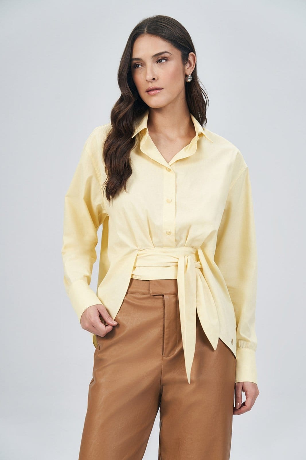 Vista principal Camisa Com Faixa Feminina Acostamento ACT FEMININO loiro