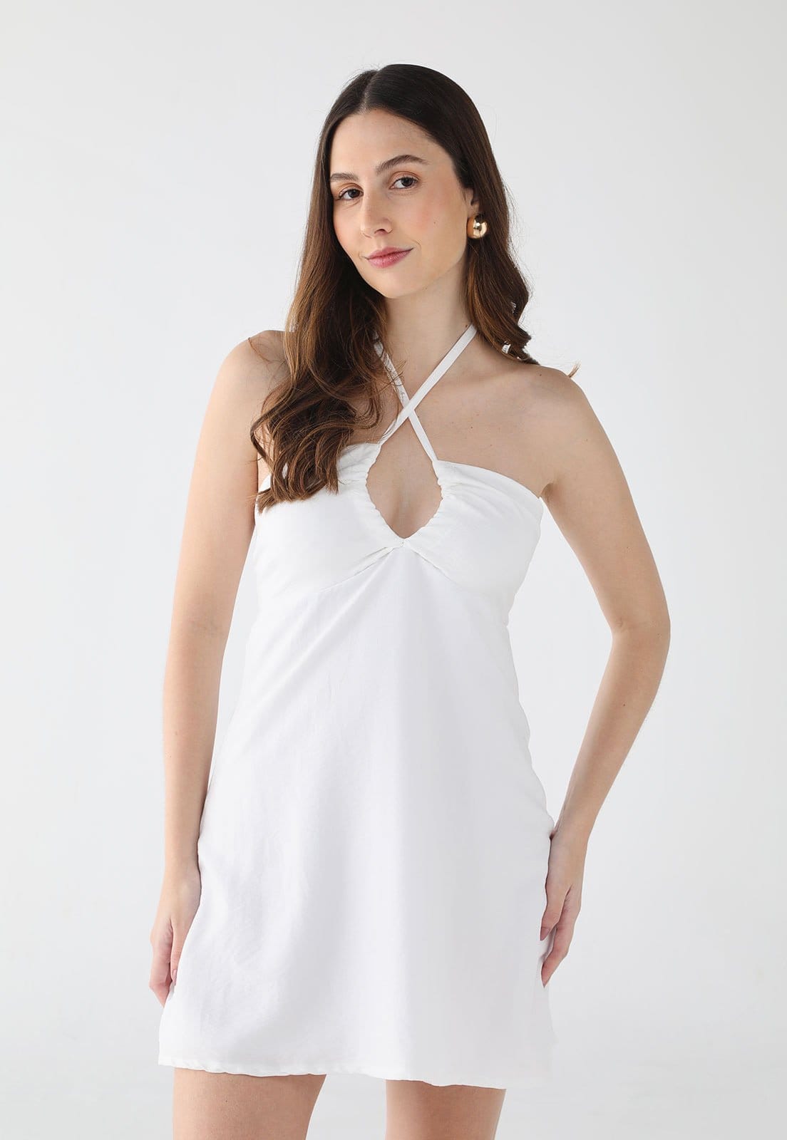 Vista principal Vestido Feminino Volcom Dream Curto Volcom branco