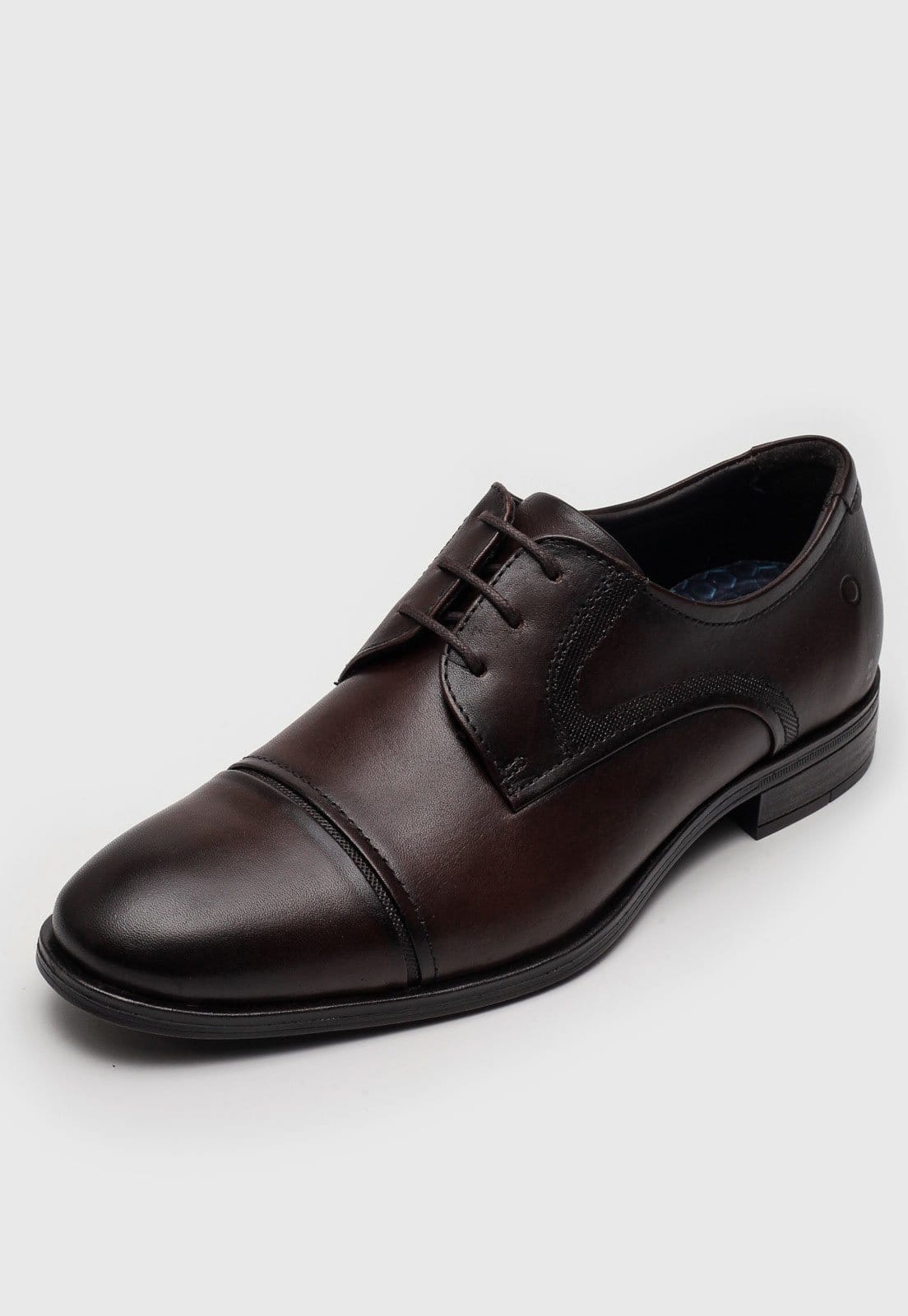 Vista 2 Sapato Social Democrata Recortes Café DEMOCRATA marrom