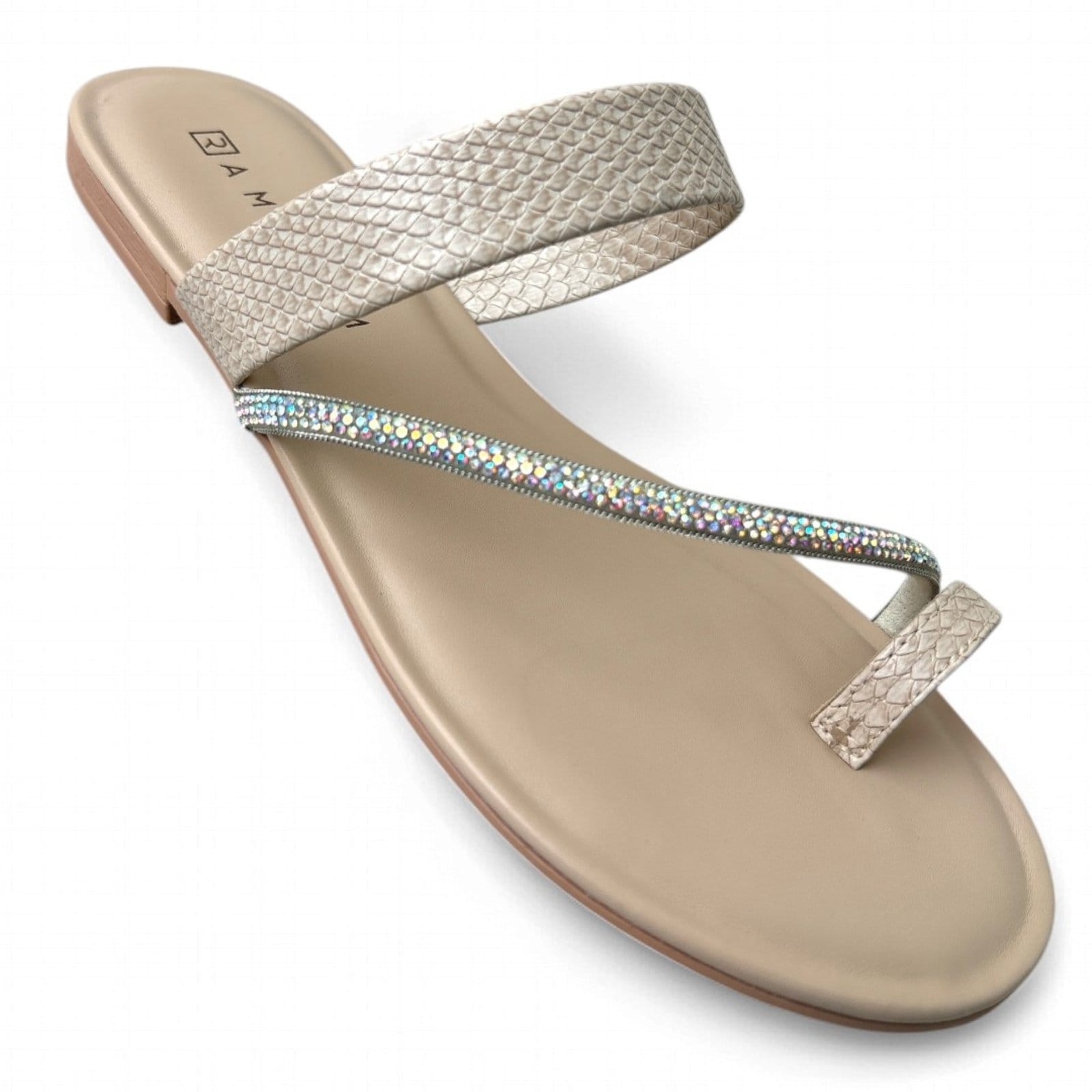 Vista 2 Sandália Rasteira Feminina Ramarim 2414202-2 RAMARIM bege