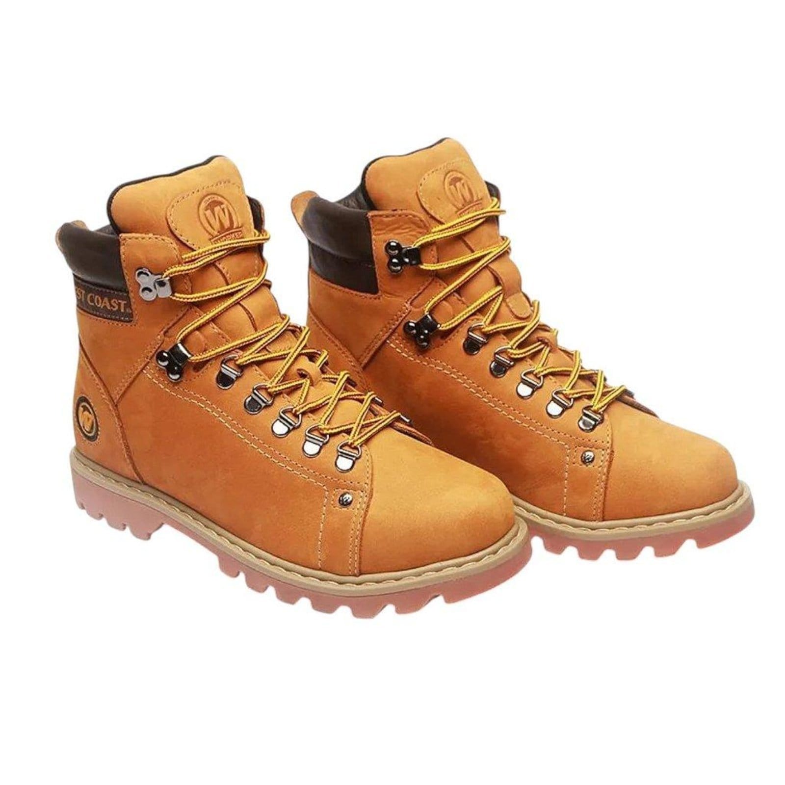 Vista 2 Bota West Coast Worker Classic Nobuck Couro West Coast caramelo