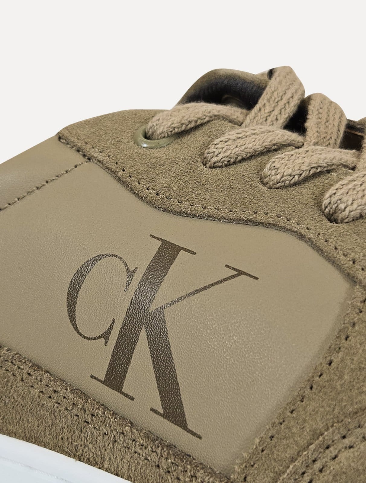 Vista 2 Tênis Calvin Klein Jeans Masculino Palito Re Issue Calvin Klein cáqui