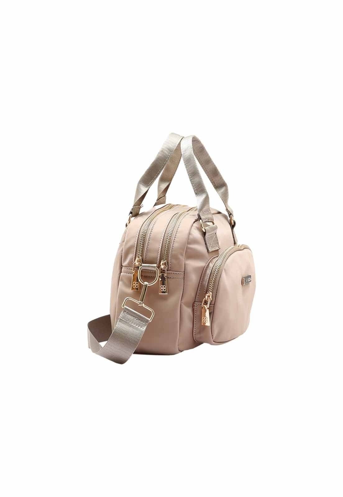 Vista 2 Bolsa Feminina Chenson Original Twill Nylon Mão 3784946 Chenson bege