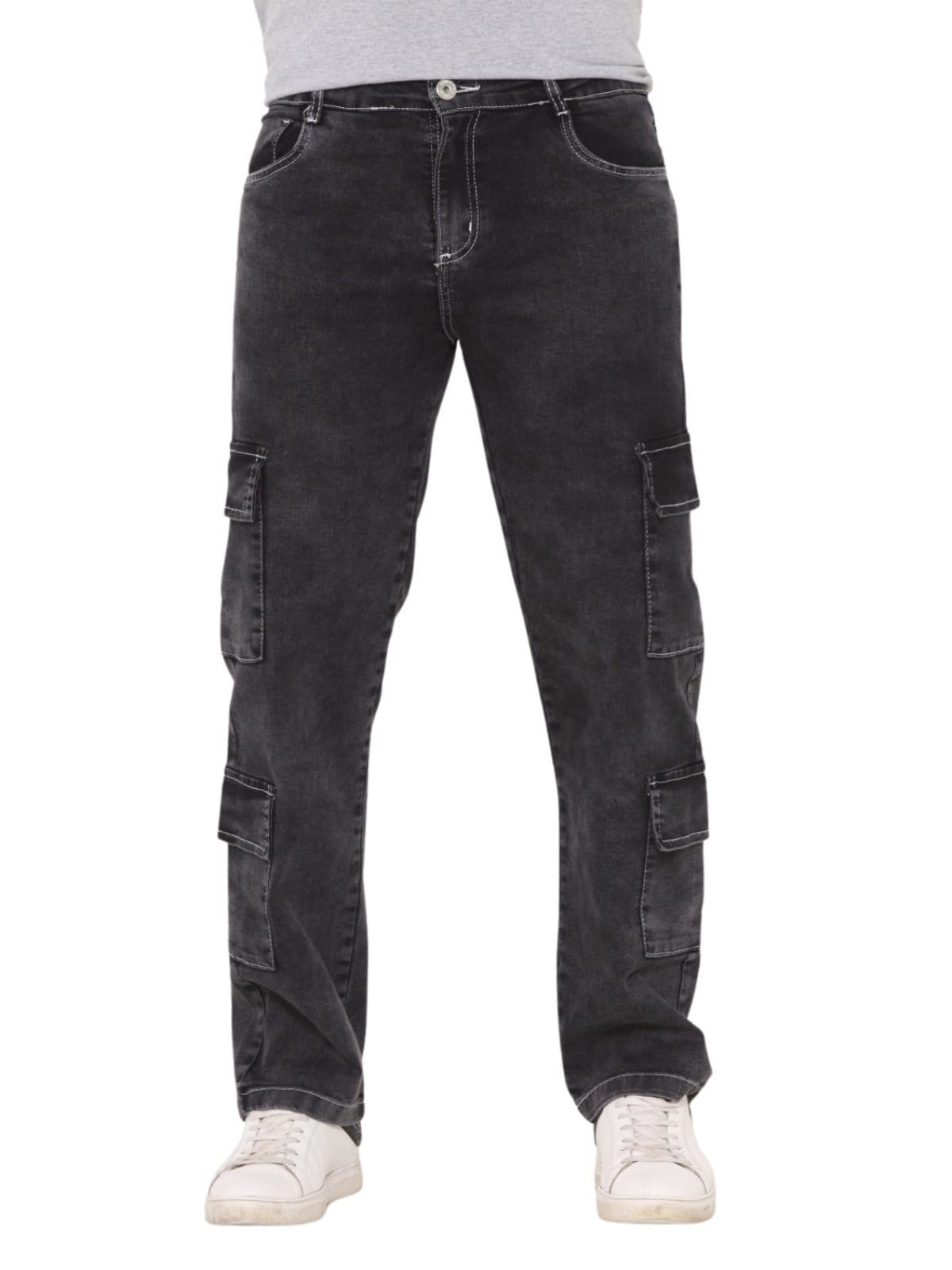 Vista principal Calça Masculina Jeans Light Super Cargo 4 Bolsos Grafite JEANS LIGHT cinza