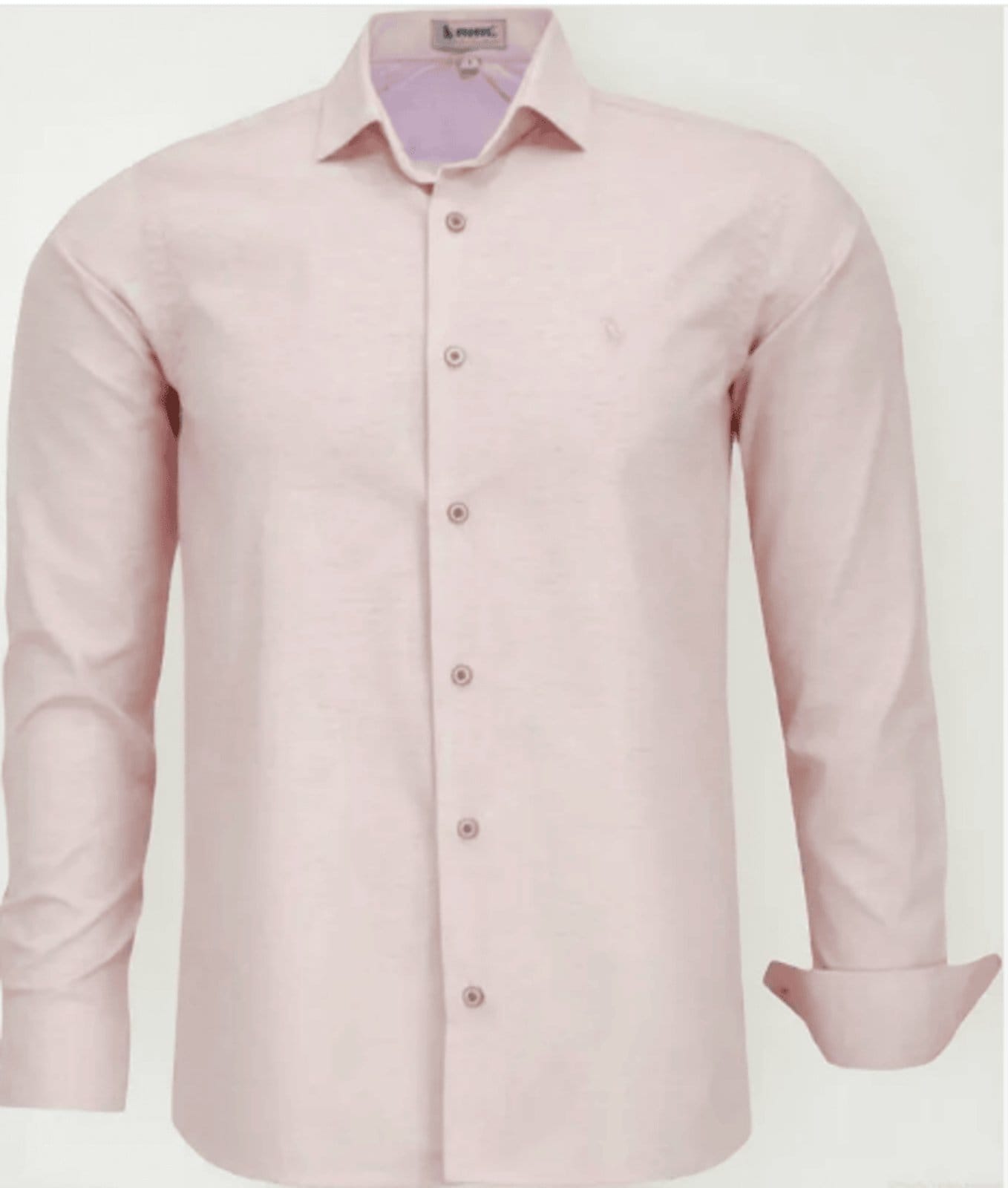 Camisa Amil Comfort Rootz Algodão Com Linho Macia Manga Longa Casual Luxo Rosa