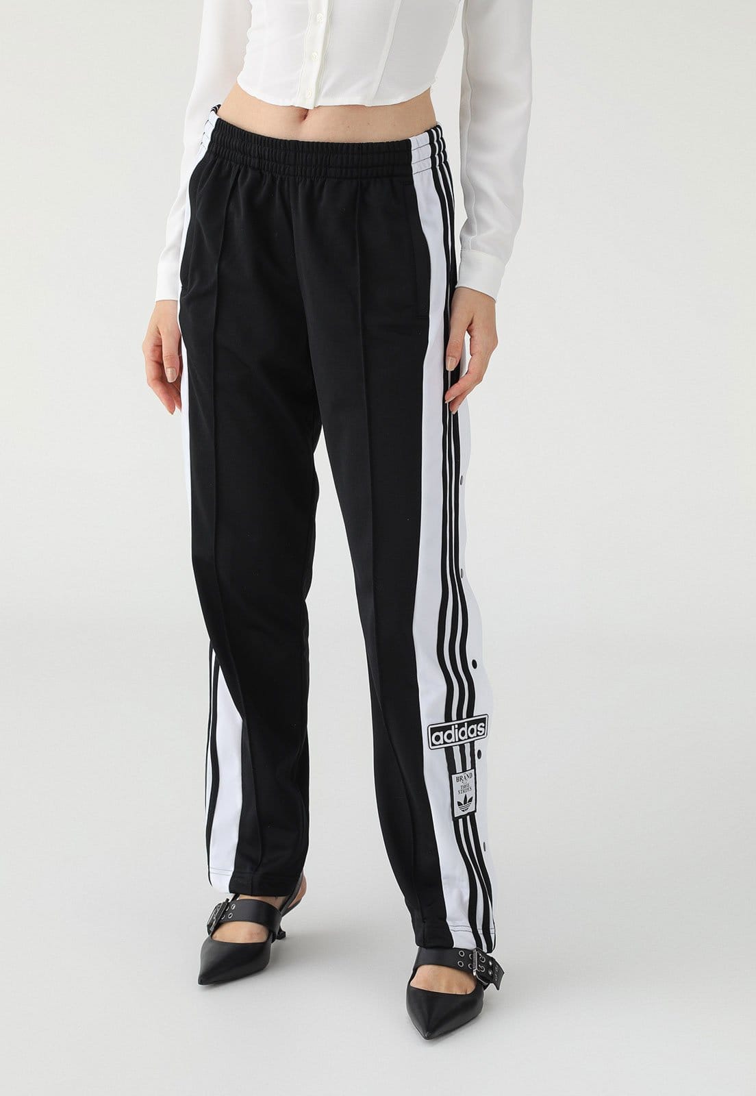 Vista 2 Calça adidas Originals Reta Adibreak Preta adidas Originals preto