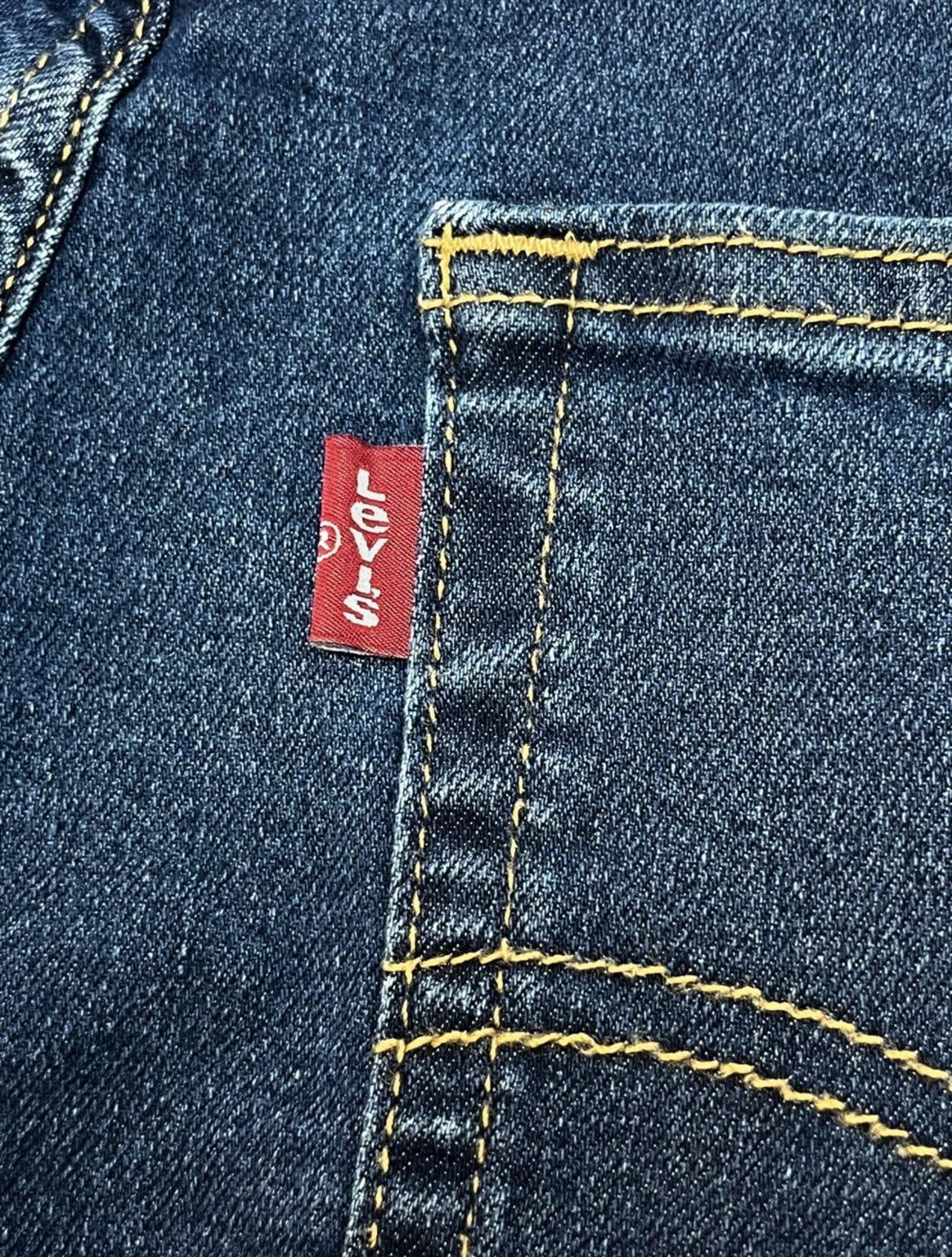 Vista 2 Calça Levis Jeans Masculina 505 Regular Médio Levis azul