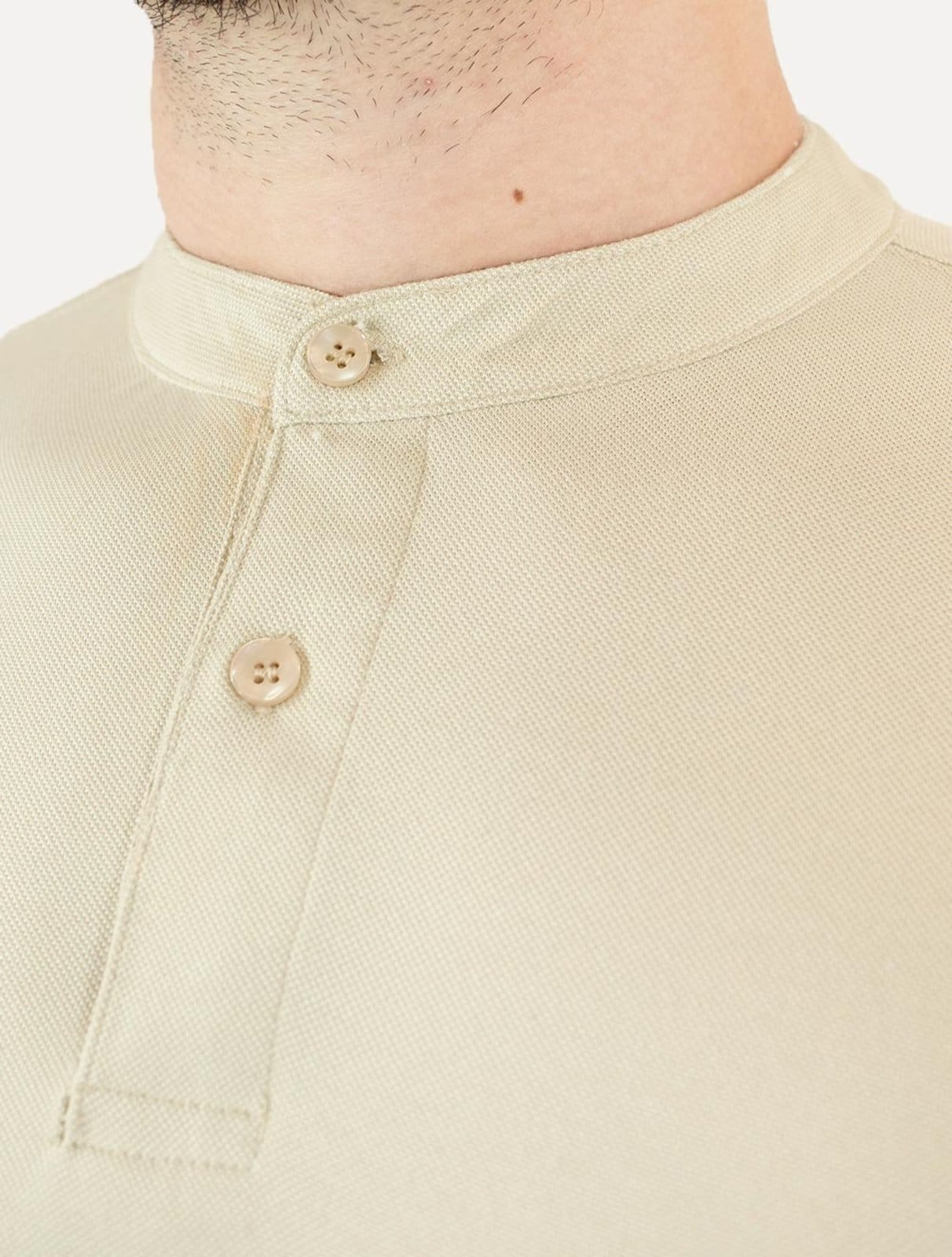 Vista 2 Polo Dixen Masculina Piquet Gola Padre Lisa Claro U.S. Polo Assn. cáqui