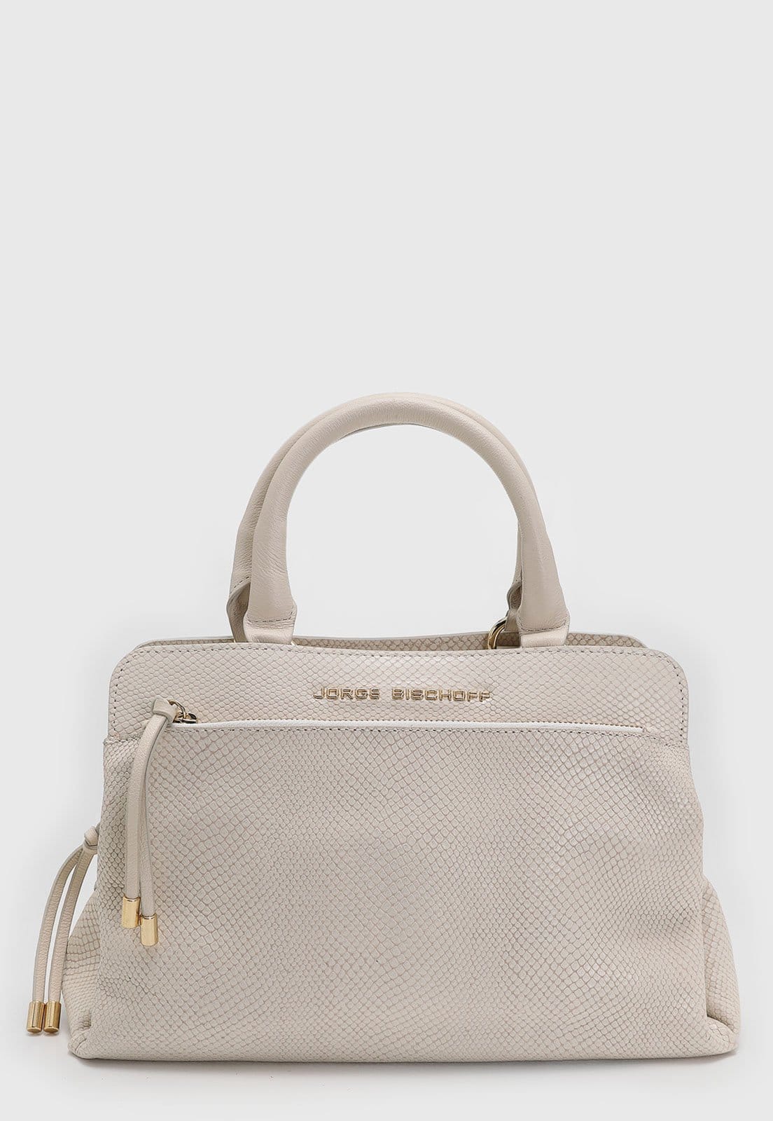 Vista principal Bolsa Grande Feminina Jorge Bischoff Texturizada Off-White Jorge Bischoff off-white white