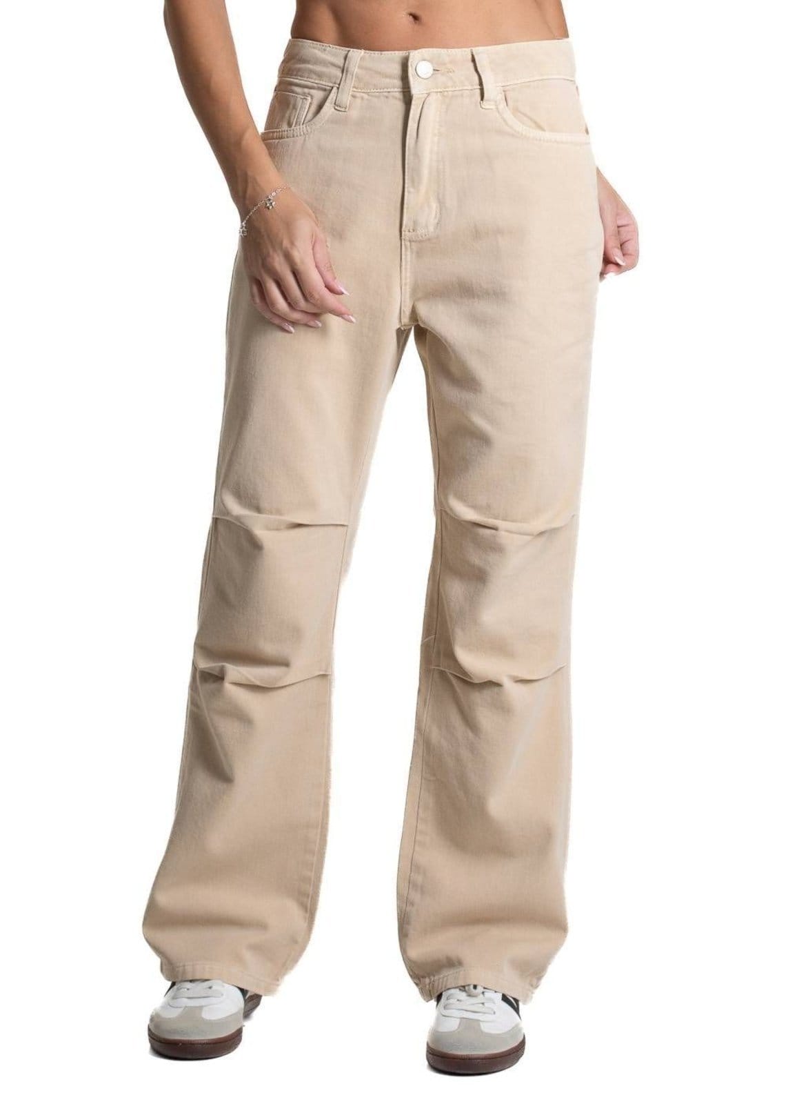 Vista principal Calça Sarja Sawary Reta - 282131 Sawary bege