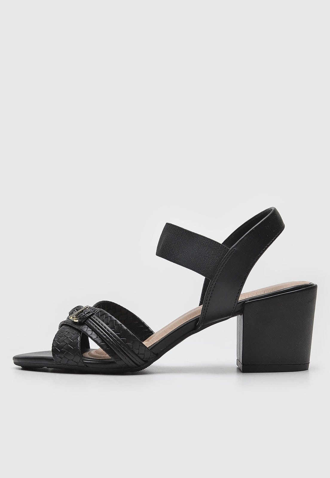Sandália Modare Tira Texturizada Preta
