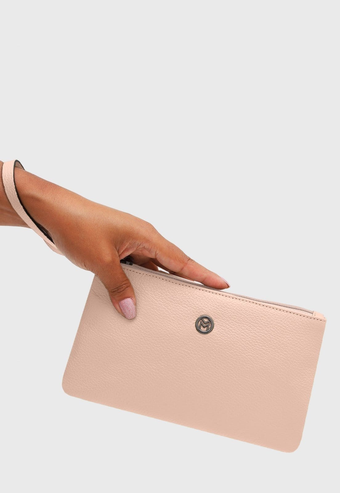 Vista 2 Bolsa Carteira Clutch Couro Mariart Cambará Chiclete Mariart rosa