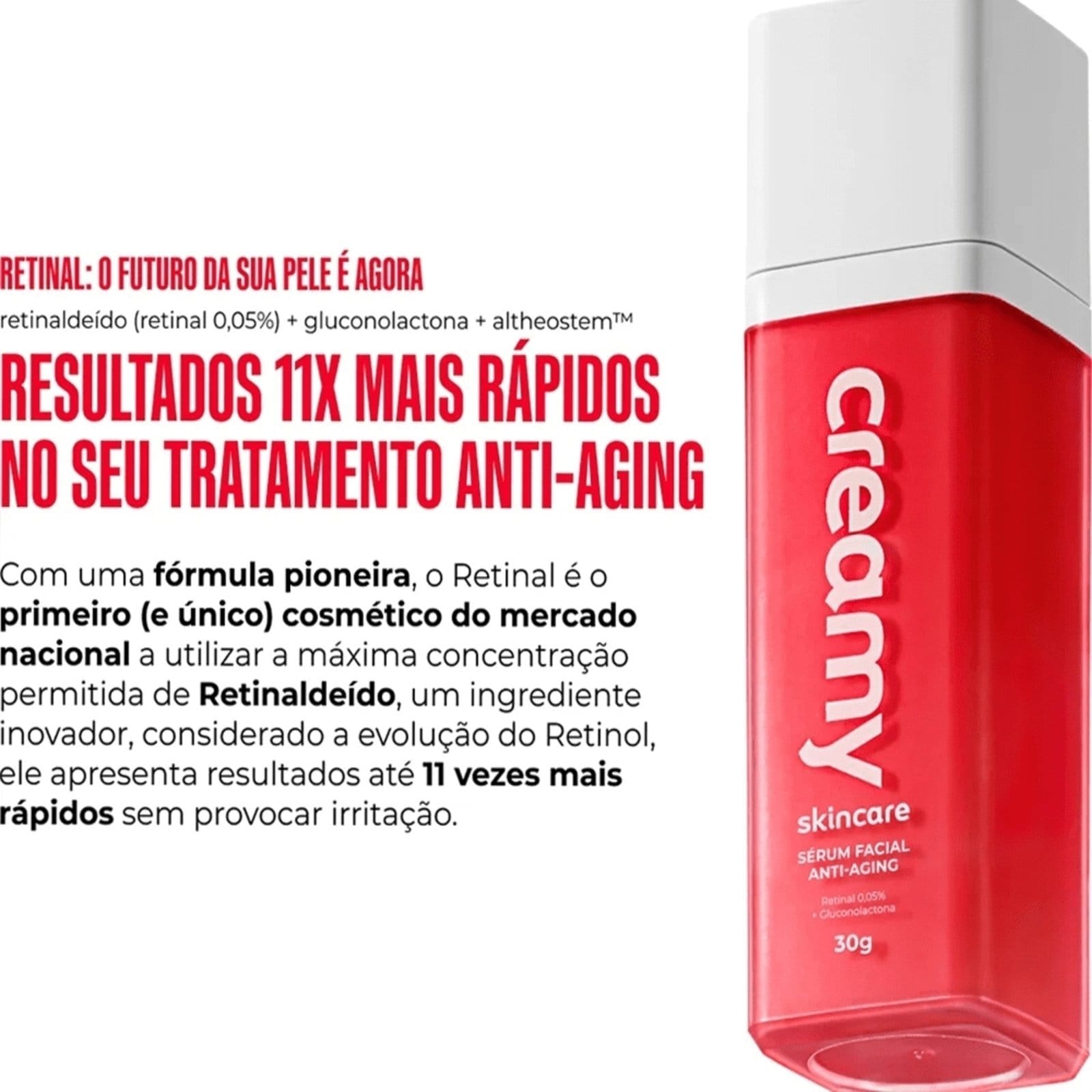 Vista 2 Creamy Skincare Retinal Anti Aging - Sérum Facial 30ml Creamy multicolorido