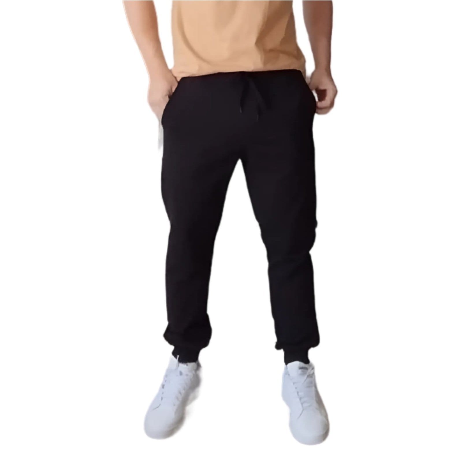 Vista 2 Calça Moleton Masculina Jogger Oceano preto