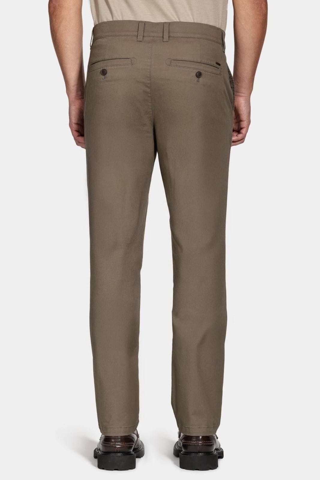 Vista 2 Calça Aramis Chino Slim Clássica Sarja Militar Aramis verde