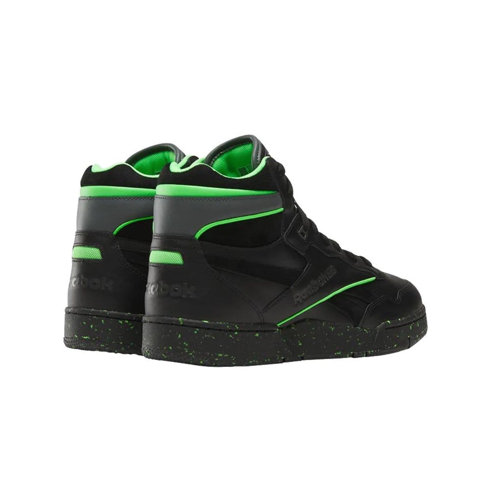Vista 2 Tênis Reebok BB 4000 II Mid Masculino Black/Grey/Lime Reebok preto black