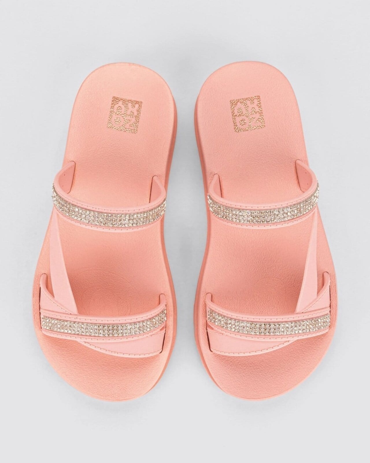 Vista 2 Chinelo Slide Brilho Zaxy Zaxy rosa