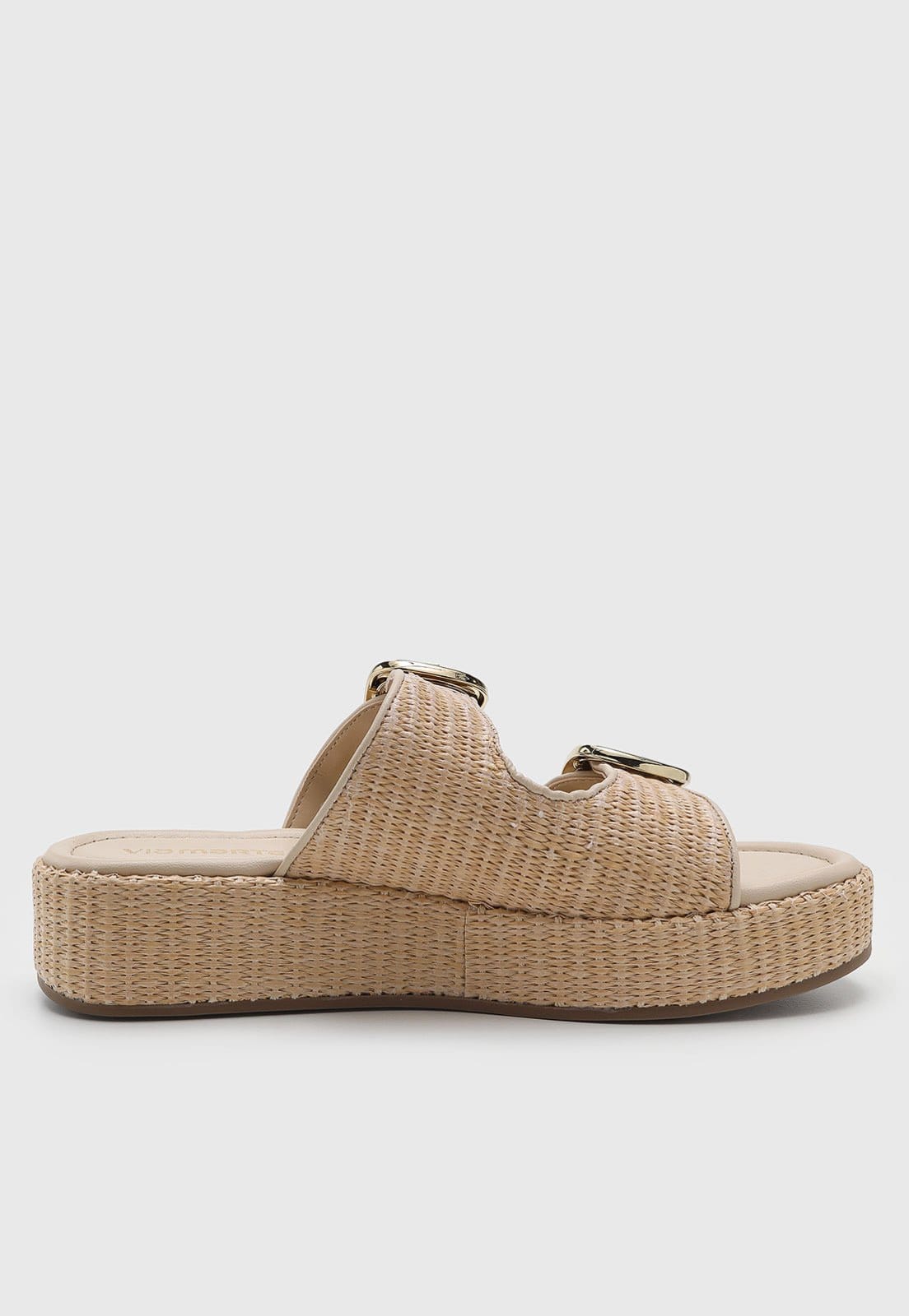 Vista 2 Sandália Feminina Via Marte Plataforma VIA MARTE bege