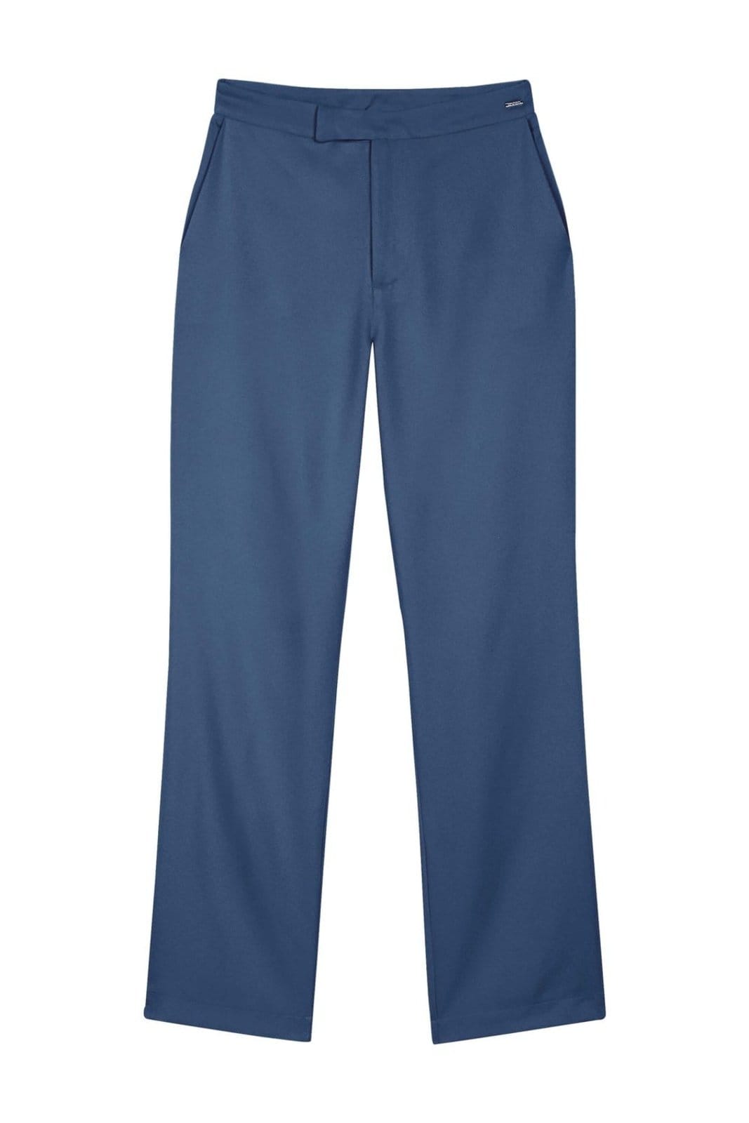 Vista 2 Calça Feminina Reta Tecido Plano Crepe Marialícia Marialícia azul